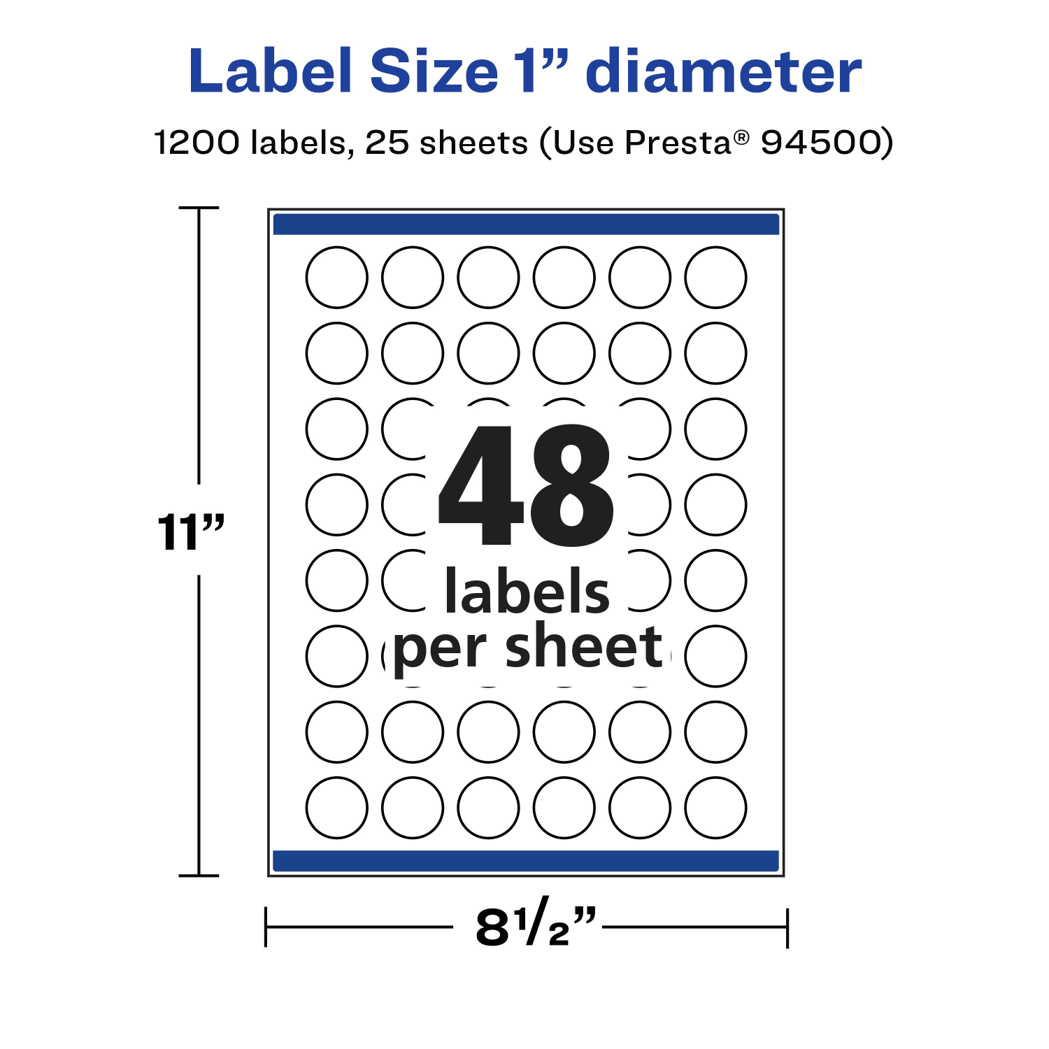 Avery Permanent Labels With Sure Feed, 94500-CMF25, Round, 1in, Matte Clear, Pack Of 1,200 - Image 6