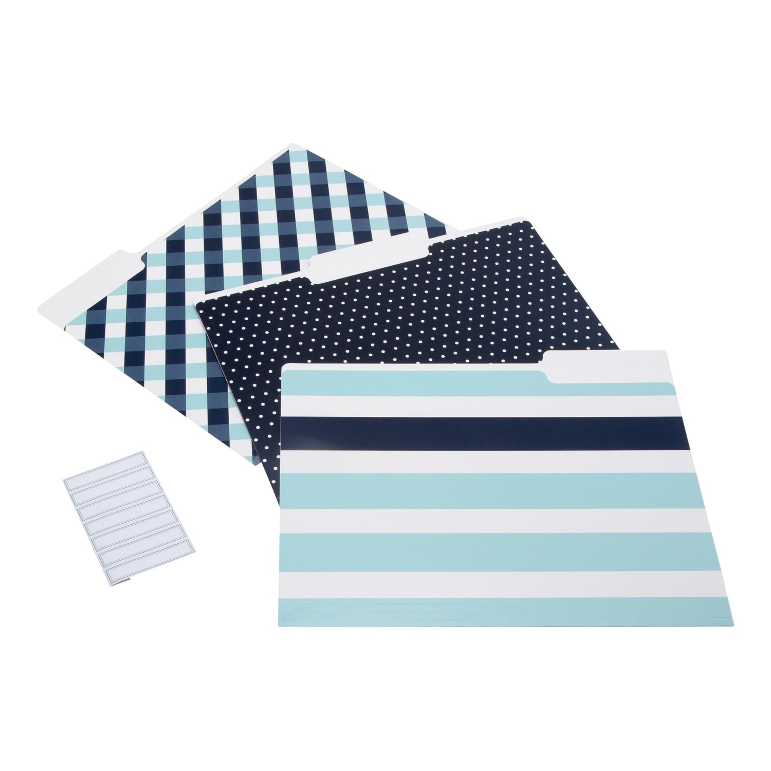 Realspace File Folders, Letter Size, Blue/Navy/White, Pack Of 6 - Image 3