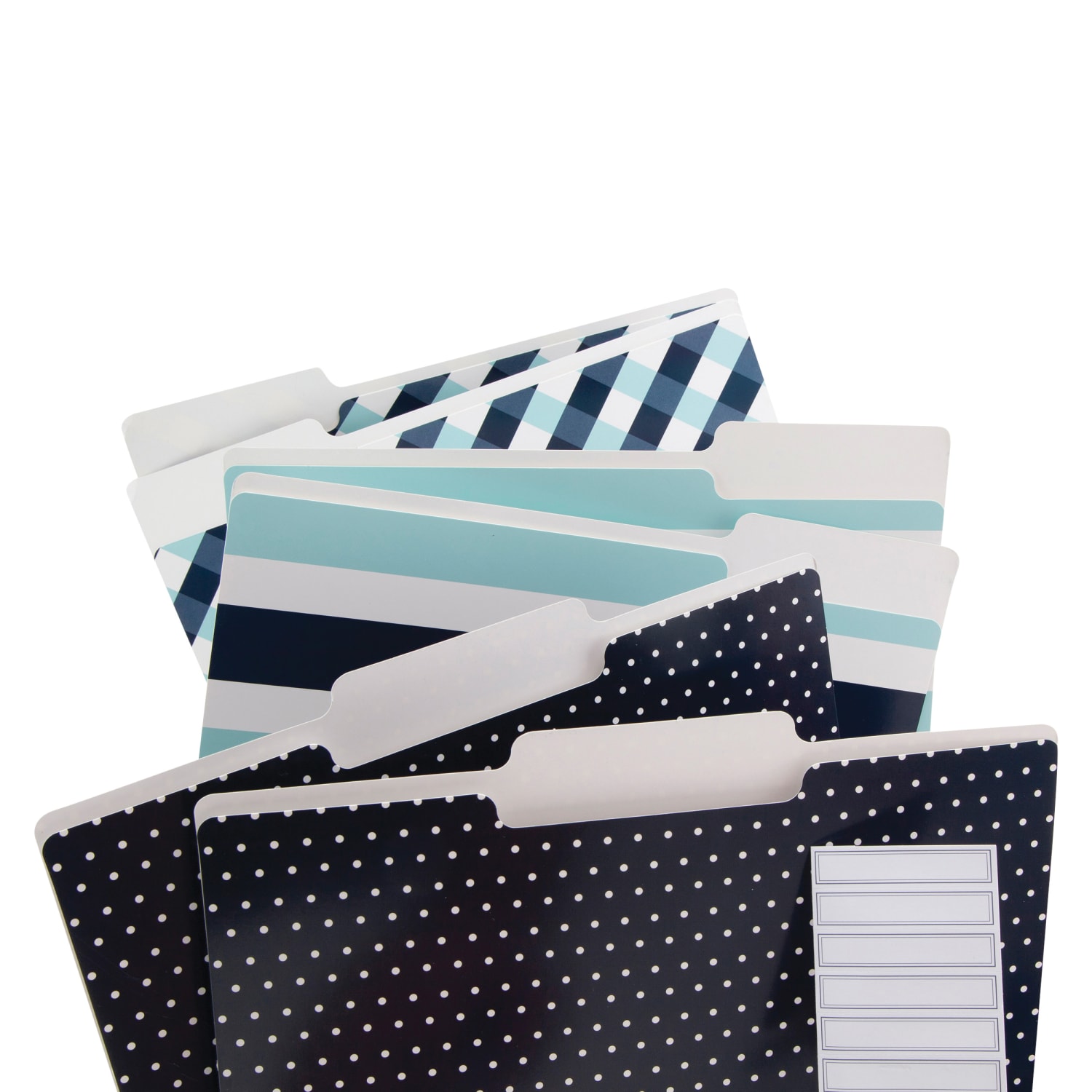 Realspace File Folders, Letter Size, Blue/Navy/White, Pack Of 6 - Image 5