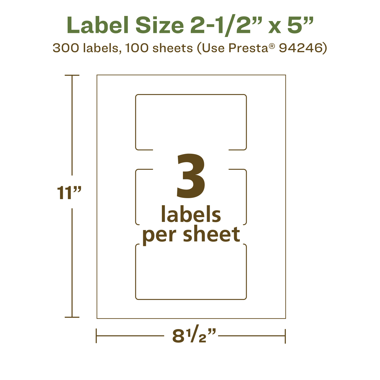 Avery Recycled Paper Labels, 94246-EWMP100, Rectangle, 2-1/2in x 5in, White, Pack Of 300 - Image 6