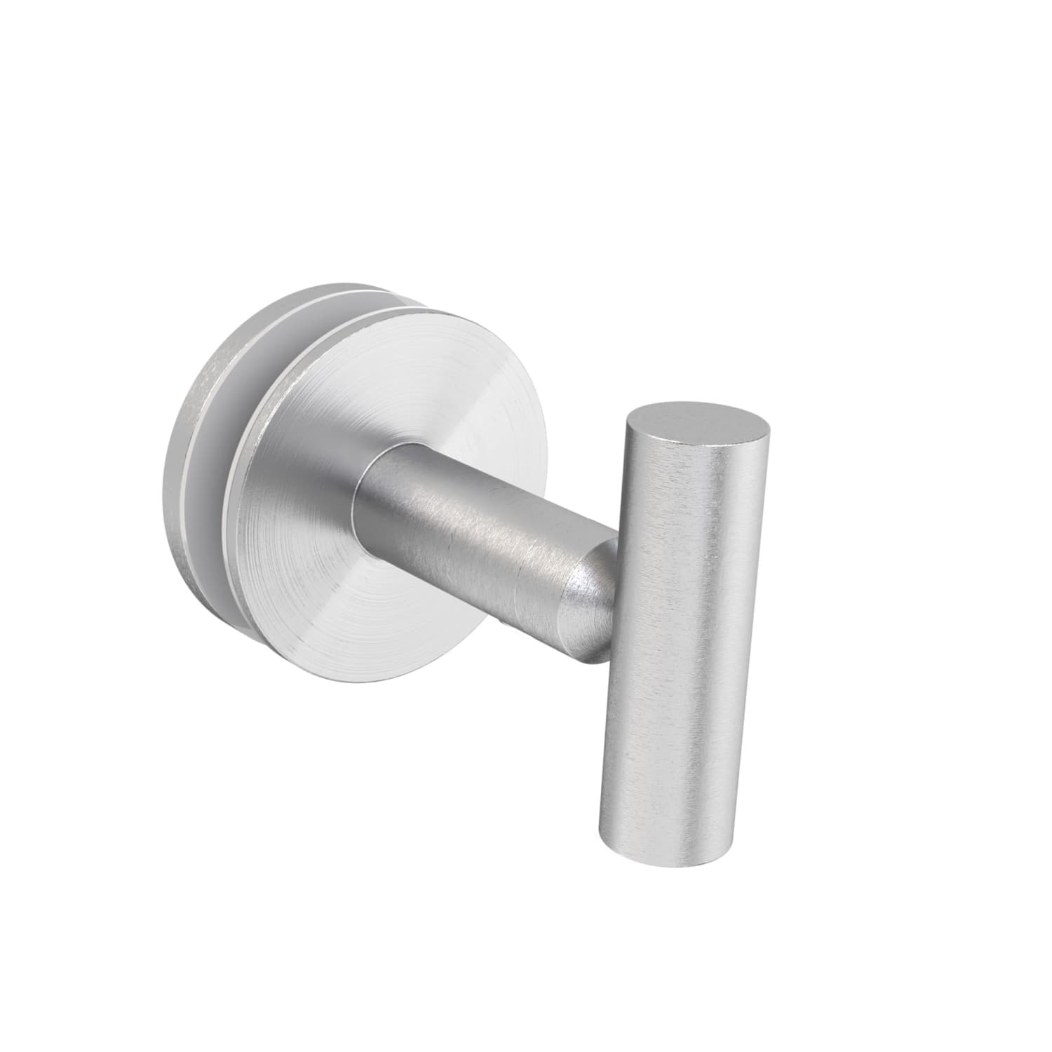 Wingits MODERN Elegance Robe Hook, Single, Glass Mount, Brushed Nickel, Total Qty 1