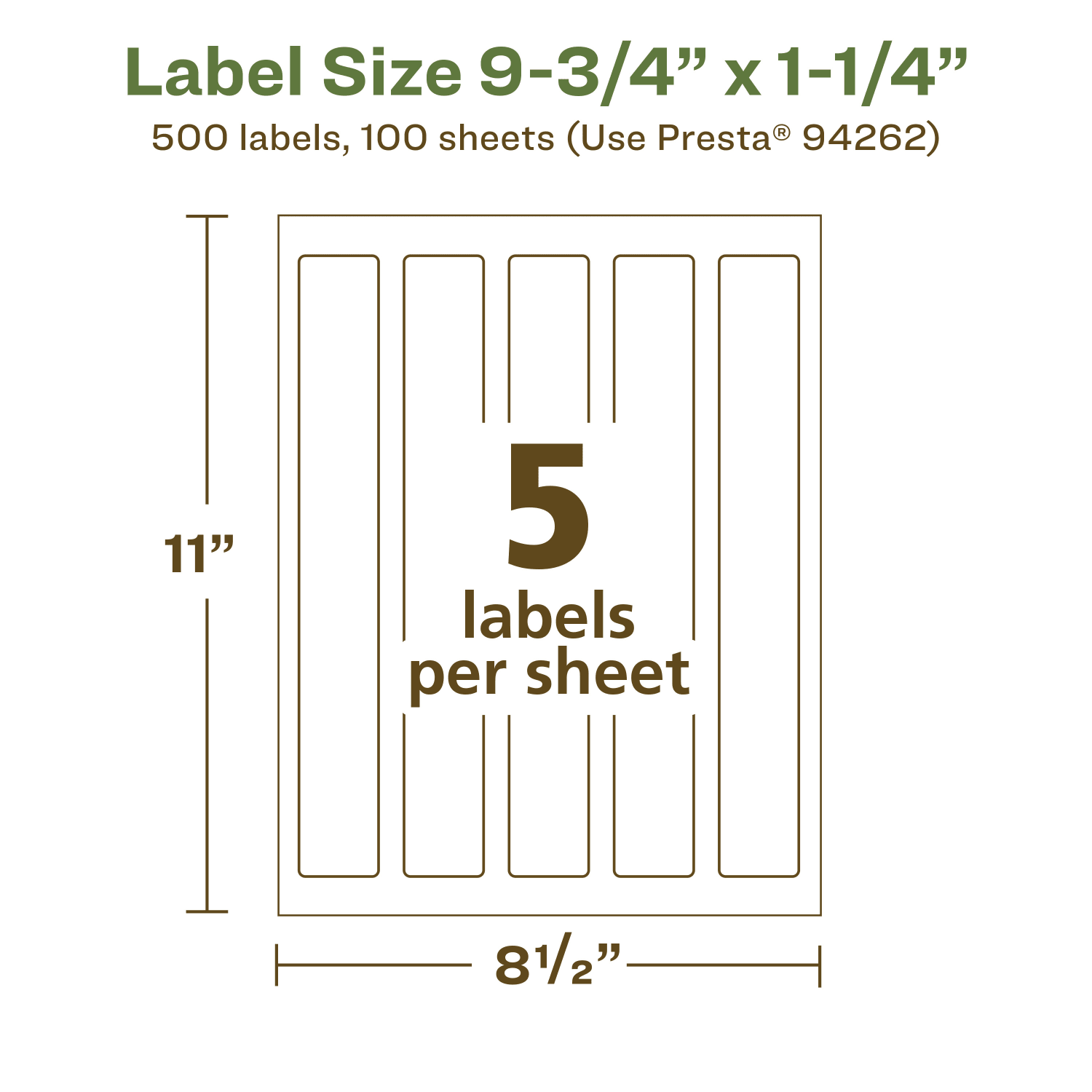 Avery Recycled Paper Labels, 94262-EWMP100, Rectangle, 9-3/4in x 1-1/4in, White, Pack Of 500 - Image 6