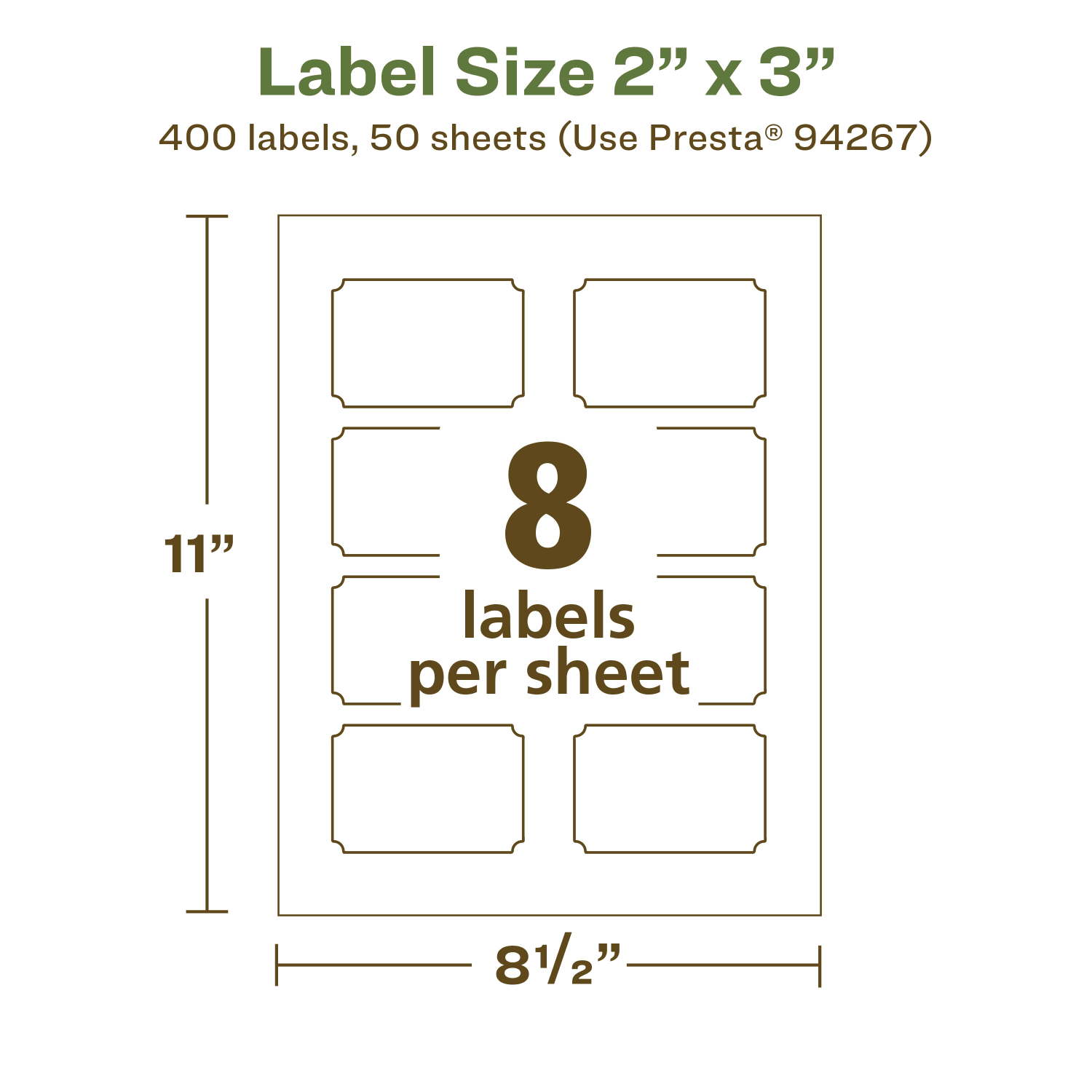 Avery Recycled Paper Labels, 94267-EWMP50, Rectangle Scalloped, 2in x 3in, White, Pack Of 400 - Image 6