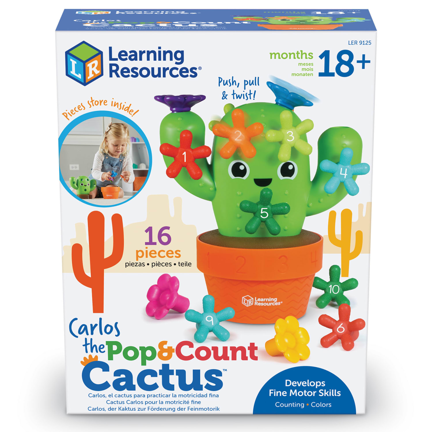 Learning Resources Carlos The Pop & Count Cactus, Multicolor, Pre-K - Image 3