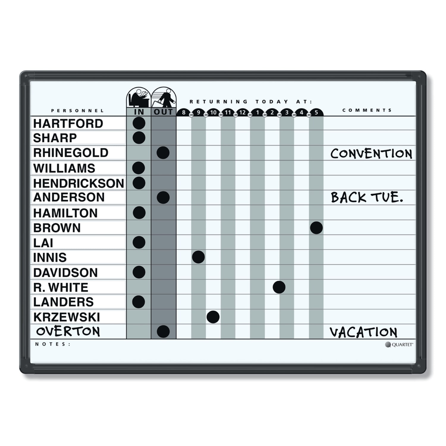 Quartet Classic DuraMax Magnetic Dry-Erase In/Out Board, 24in x 18in, Aluminum Frame With Black Finish - Image 3