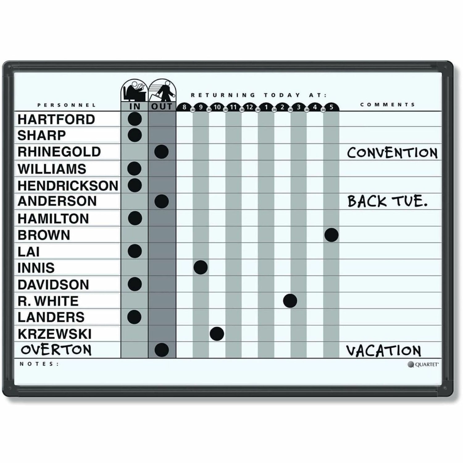 Quartet Classic DuraMax Magnetic Dry-Erase In/Out Board, 24in x 18in, Aluminum Frame With Black Finish - Image 4