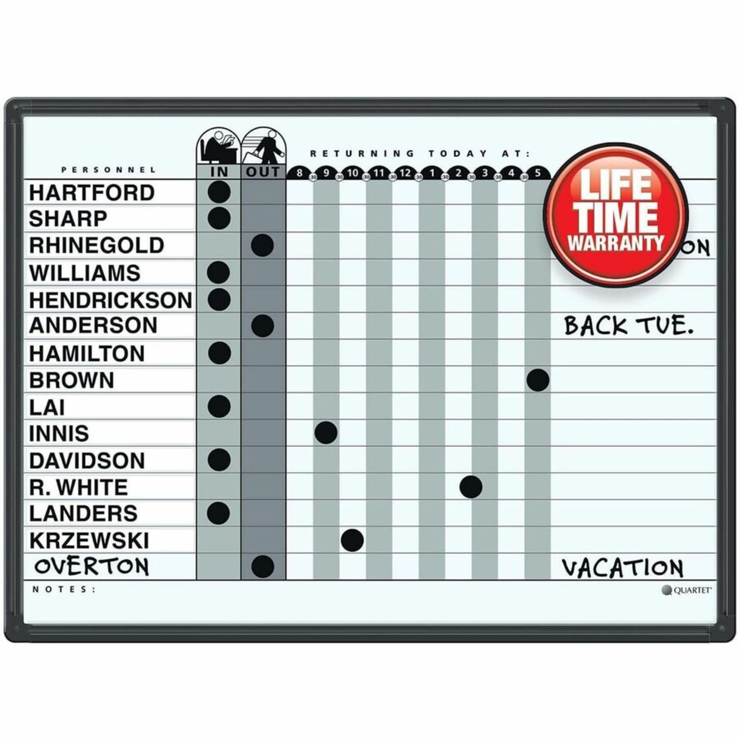Quartet Classic DuraMax Magnetic Dry-Erase In/Out Board, 24in x 18in, Aluminum Frame With Black Finish - Image 5