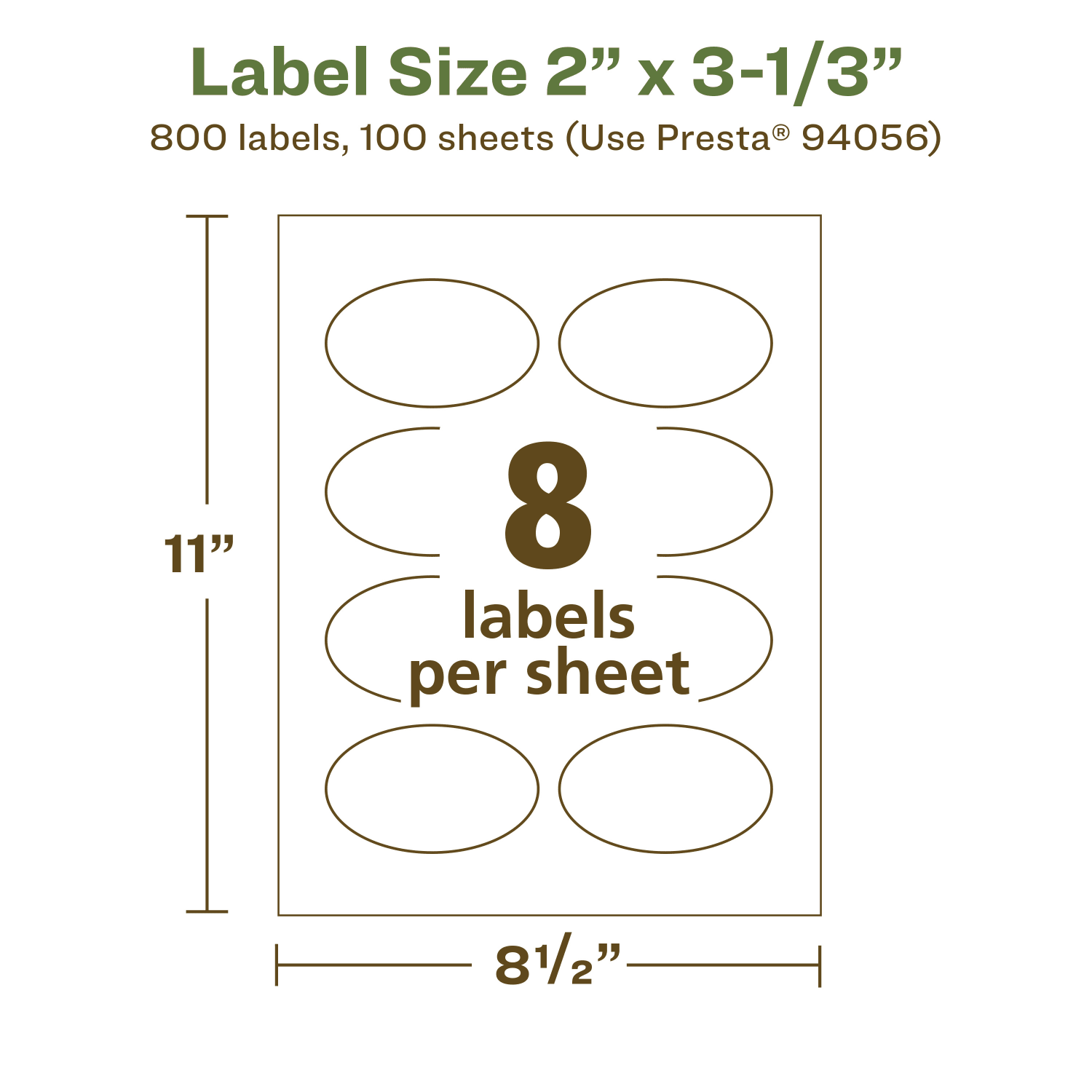 Avery Recycled Paper Labels, 94056-EWMP100, Oval, 2in x 3-1/3in, White, Pack Of 800 - Image 6