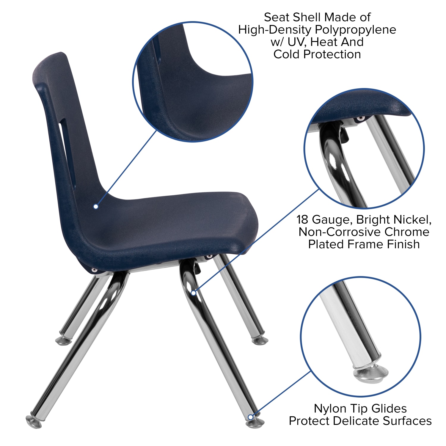 Flash Furniture Advantage Student Stacking School Chair NavySilver ADVSSC12NAVY PopularChairscom Flash Furniture Advantage Student Stacking School Chair NavySilver ADVSSC12NAVY PopularChairscom