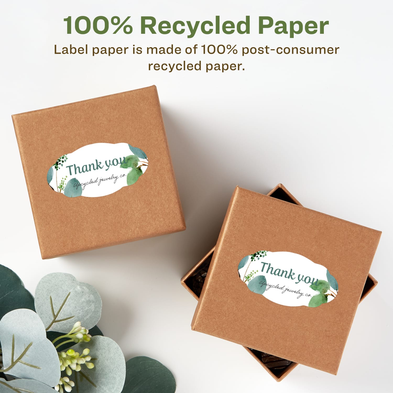 Avery Recycled Paper Labels, 94061-EWMP100, Oval Scalloped, 1-1/8in x 2-1/4in, White, Pack Of 2100 - Image 3