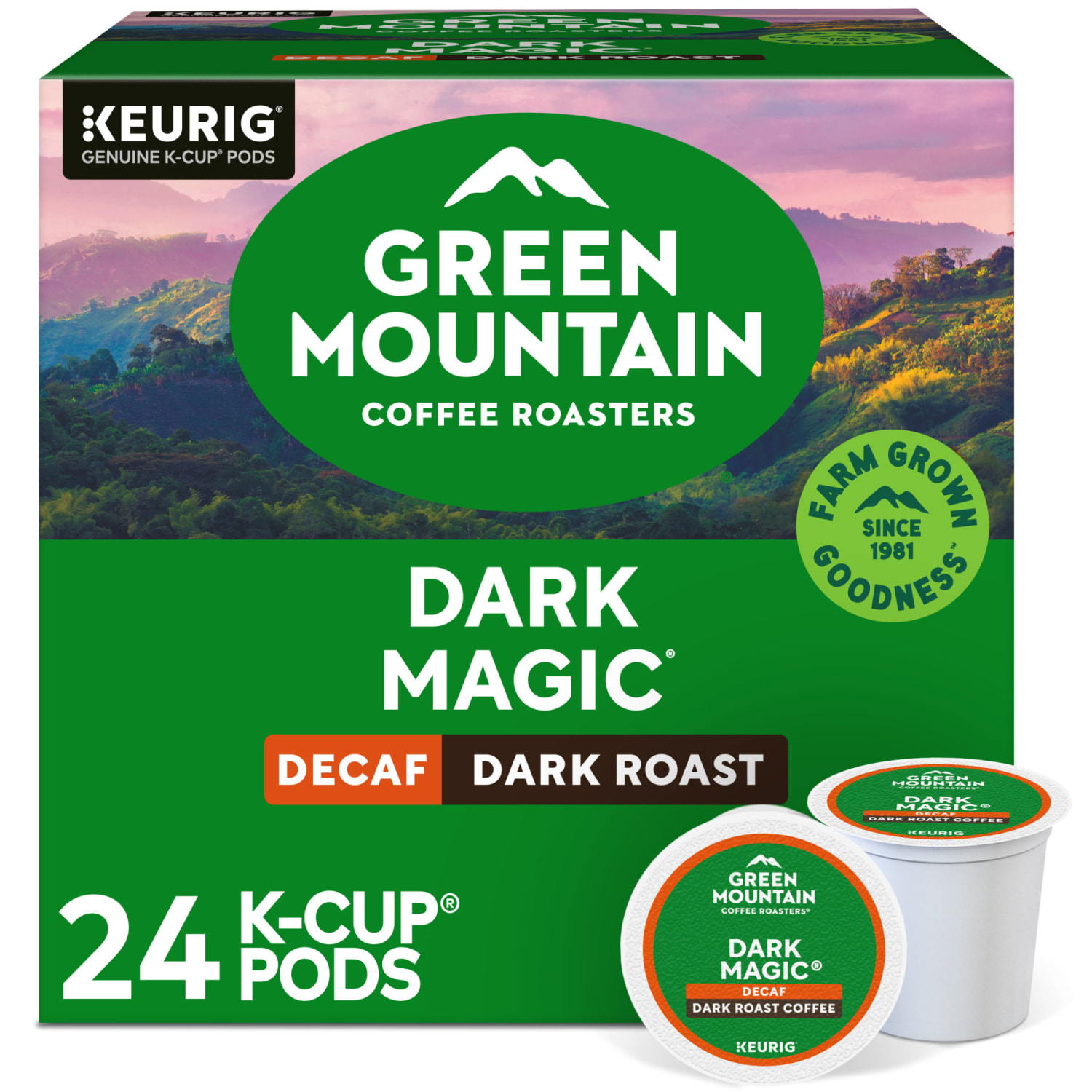 Green Mountain Coffee Single-Serve Coffee K-Cup Pods, Extra Bold, Decaffeinated, Dark Magic, Carton Of 24 - Image 3