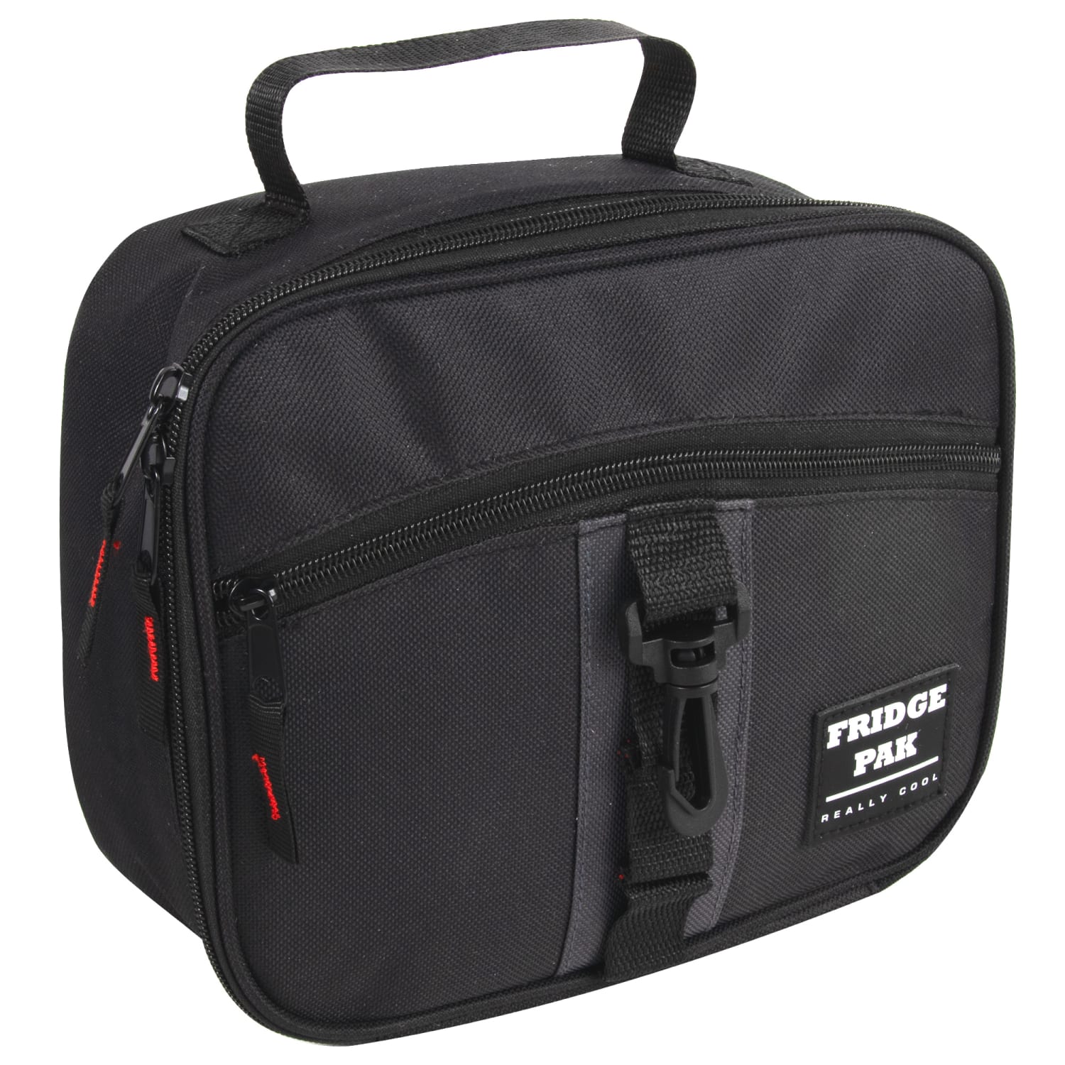 Fridge Pak Lunch Boxes With Clips, 7-1/4inH x 9inW x 4inD, Black/Gray/Green, Pack Of 24 Lunch Boxes - Image 6