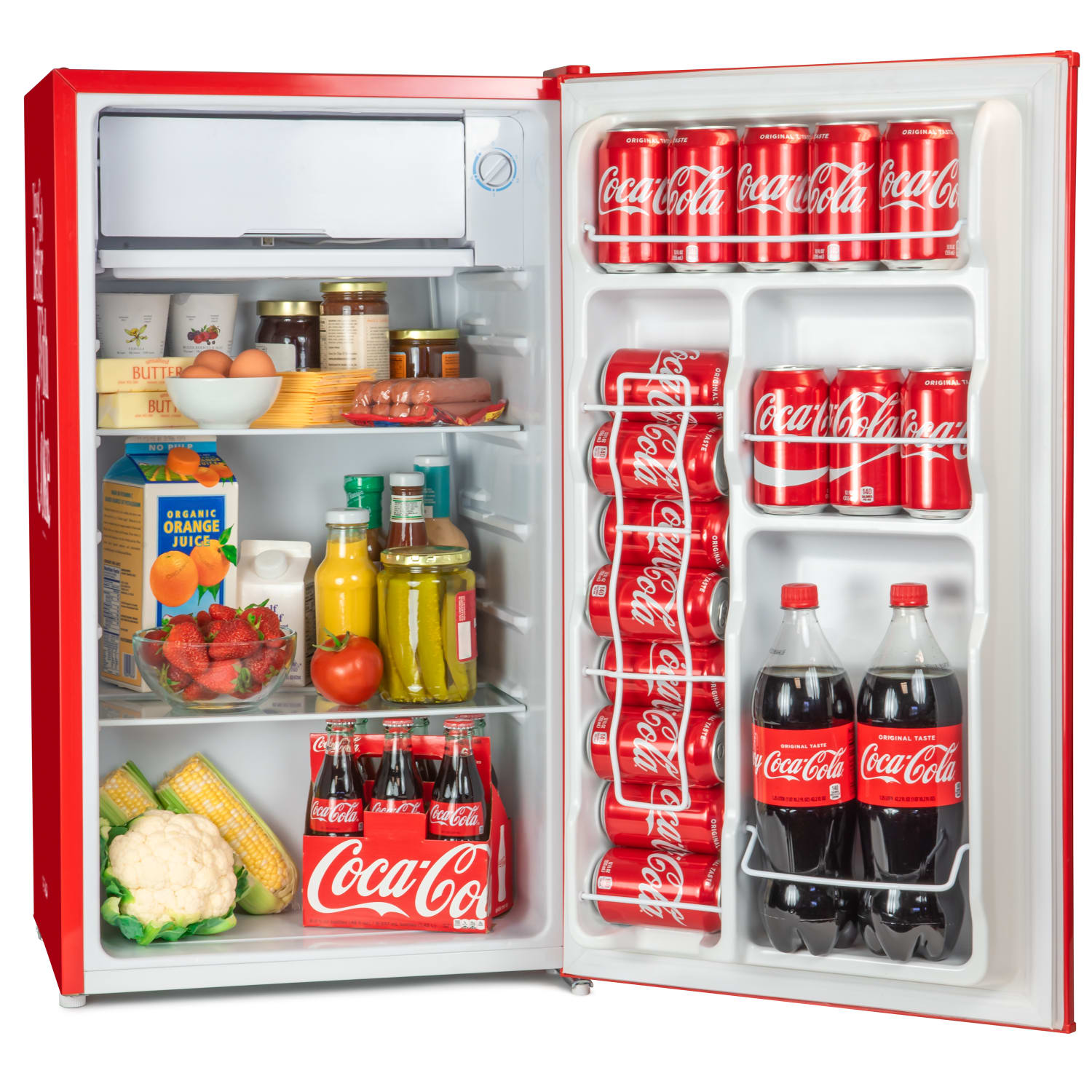 Coca-Cola 3.2 Cu. Ft. Refrigerator With Freezer, Red - Image 3