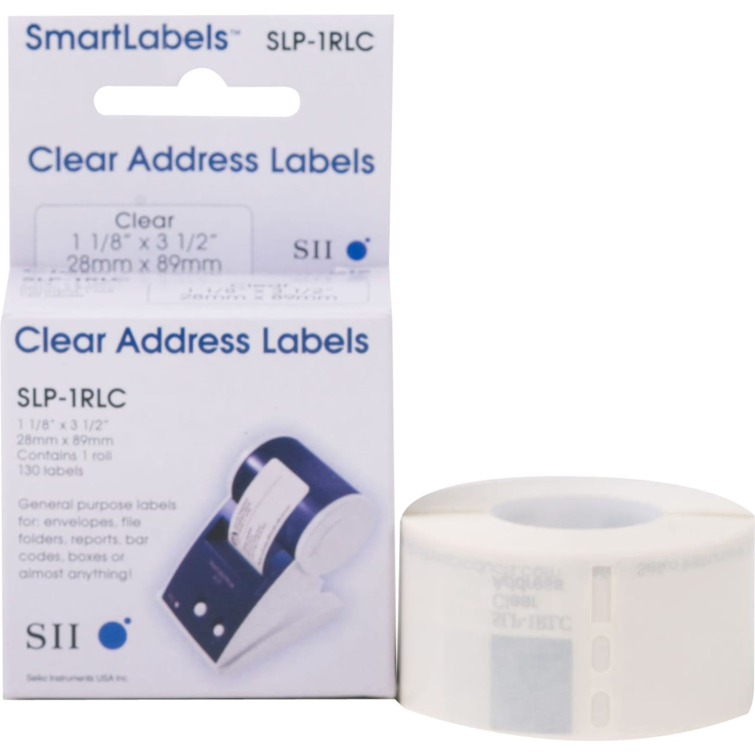 Seiko Address Labels, 2434165, 3.5inW x 1 1/8inL, 130 Per Roll, Clear - Image 4