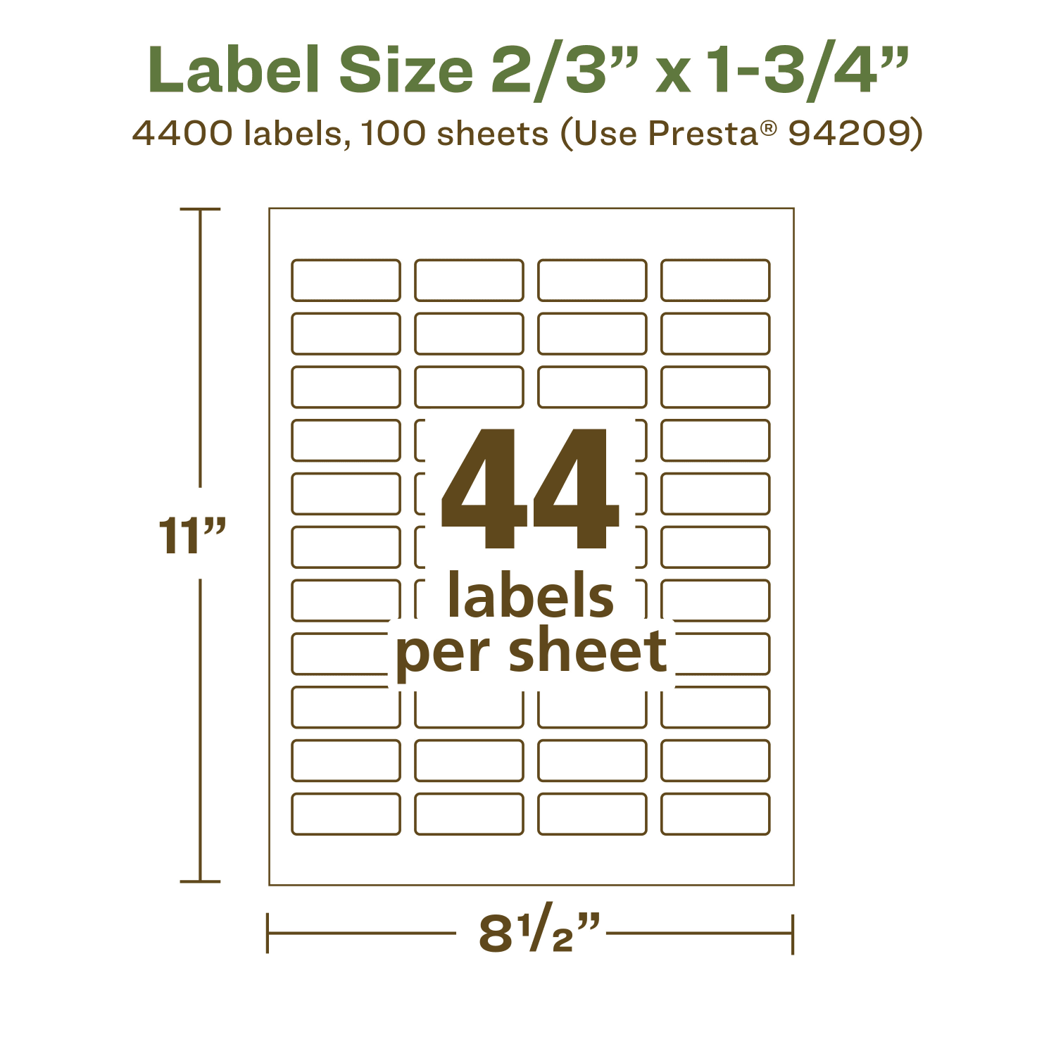 Avery Recycled Paper Labels, 94209-EWMP100, Rectangle, 2/3in x 1-3/4in, White, Pack Of 4400 - Image 6