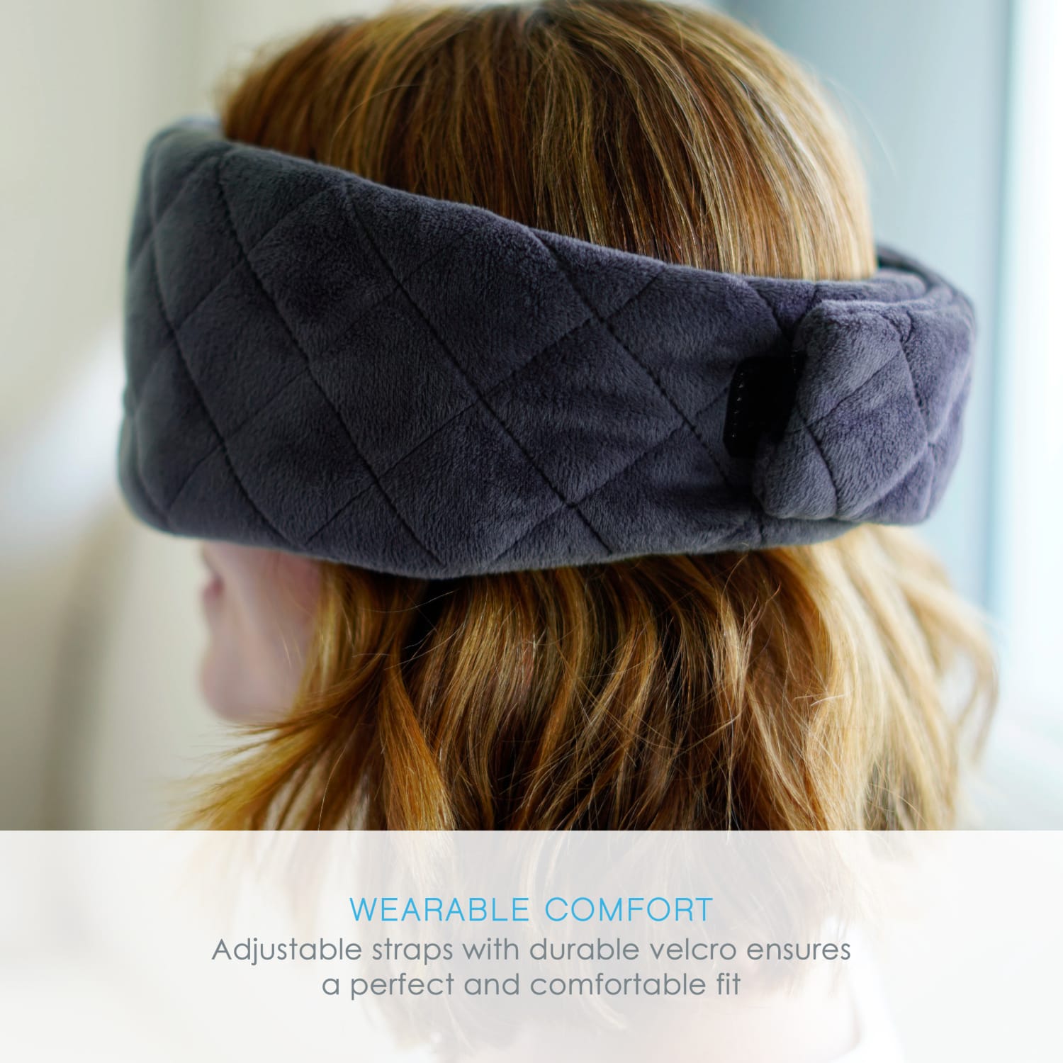 Pure Enrichment Wave Sound Therapy Eye Mask, Charcoal Gray - Image 5