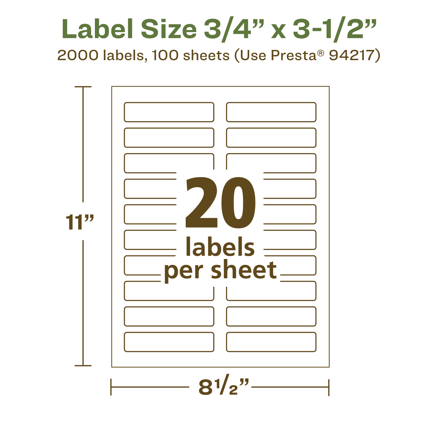 Avery Recycled Paper Labels, 94217-EWMP100, Rectangle, 3/4in x 3-1/2in, White, Pack Of 2000 - Image 6