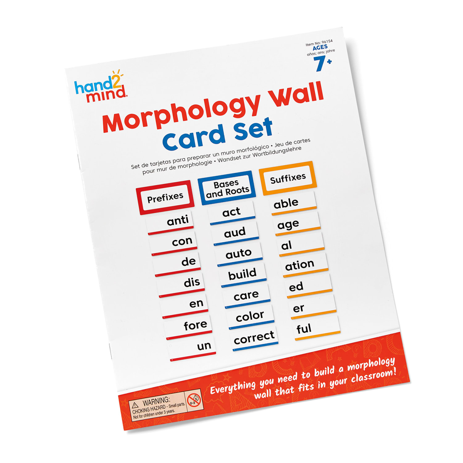 Hand2Mind Morphology Wall Card Set, Multicolor, Grade 3 - 5 - Image 3