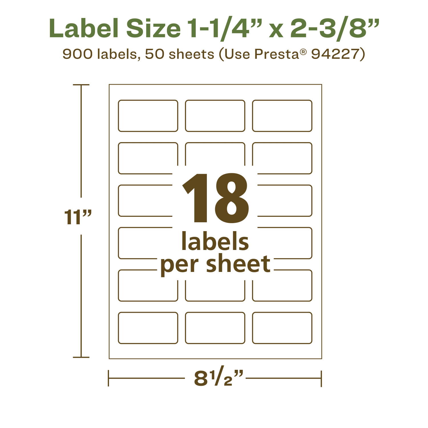Avery Recycled Paper Labels, 94227-EWMP50, Rectangle, 1-1/4in x 2-3/8in, White, Pack Of 900 - Image 6