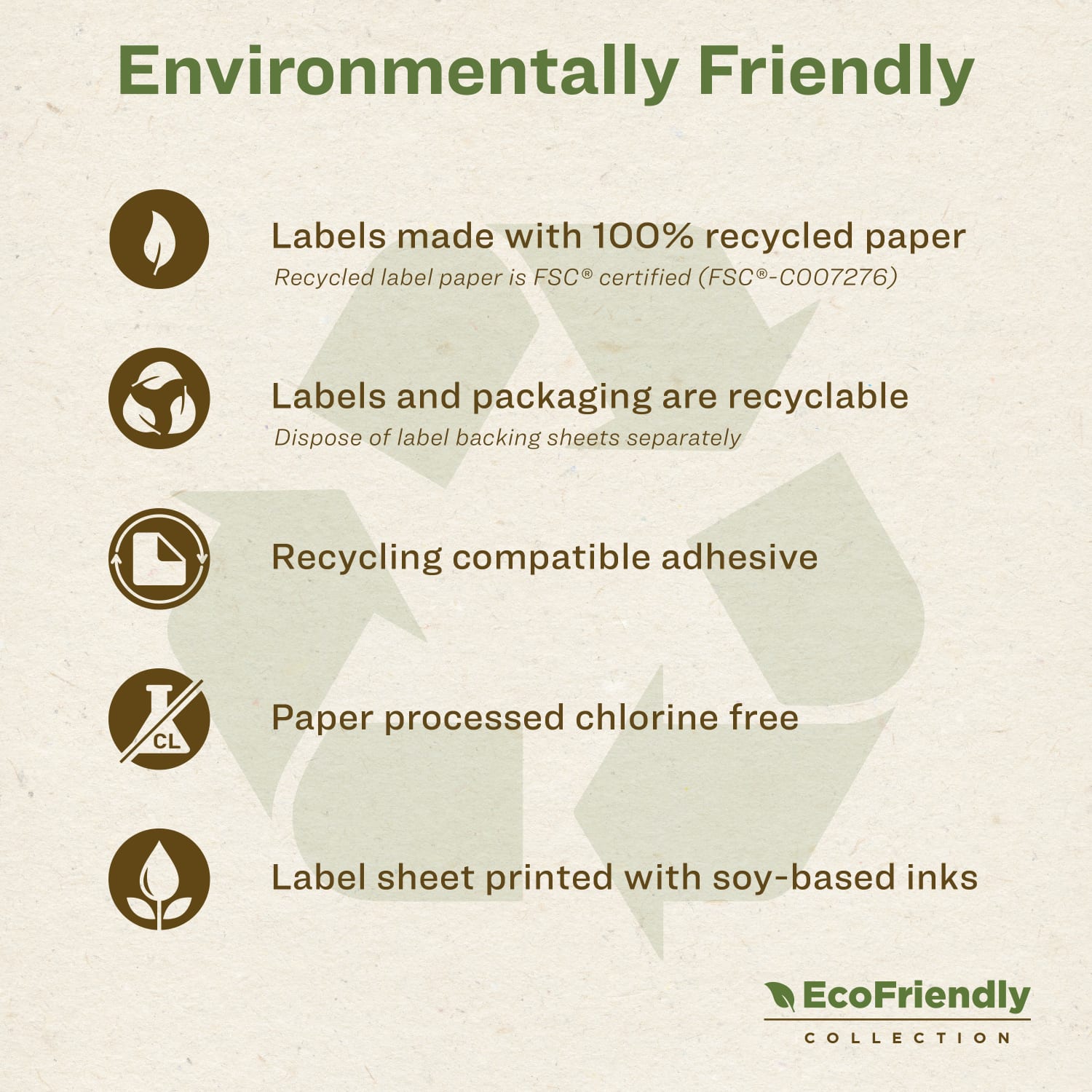 Avery Recycled Paper Labels, 94227-EWMP100, Rectangle, 1-1/4in x 2-3/8in, White, Pack Of 1800 - Image 4