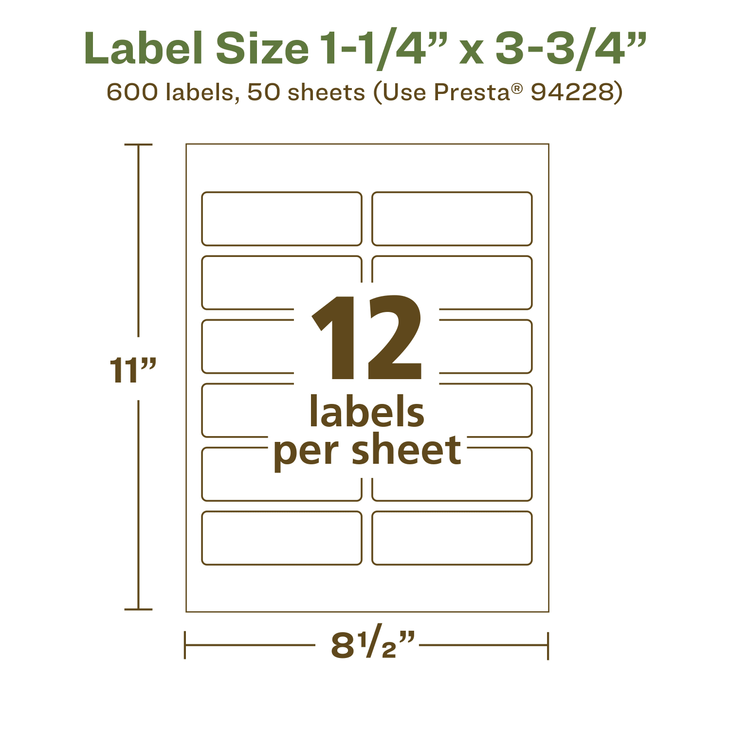 Avery Recycled Paper Labels, 94228-EWMP50, Rectangle, 1-1/4in x 3-3/4in, White, Pack Of 600 - Image 6