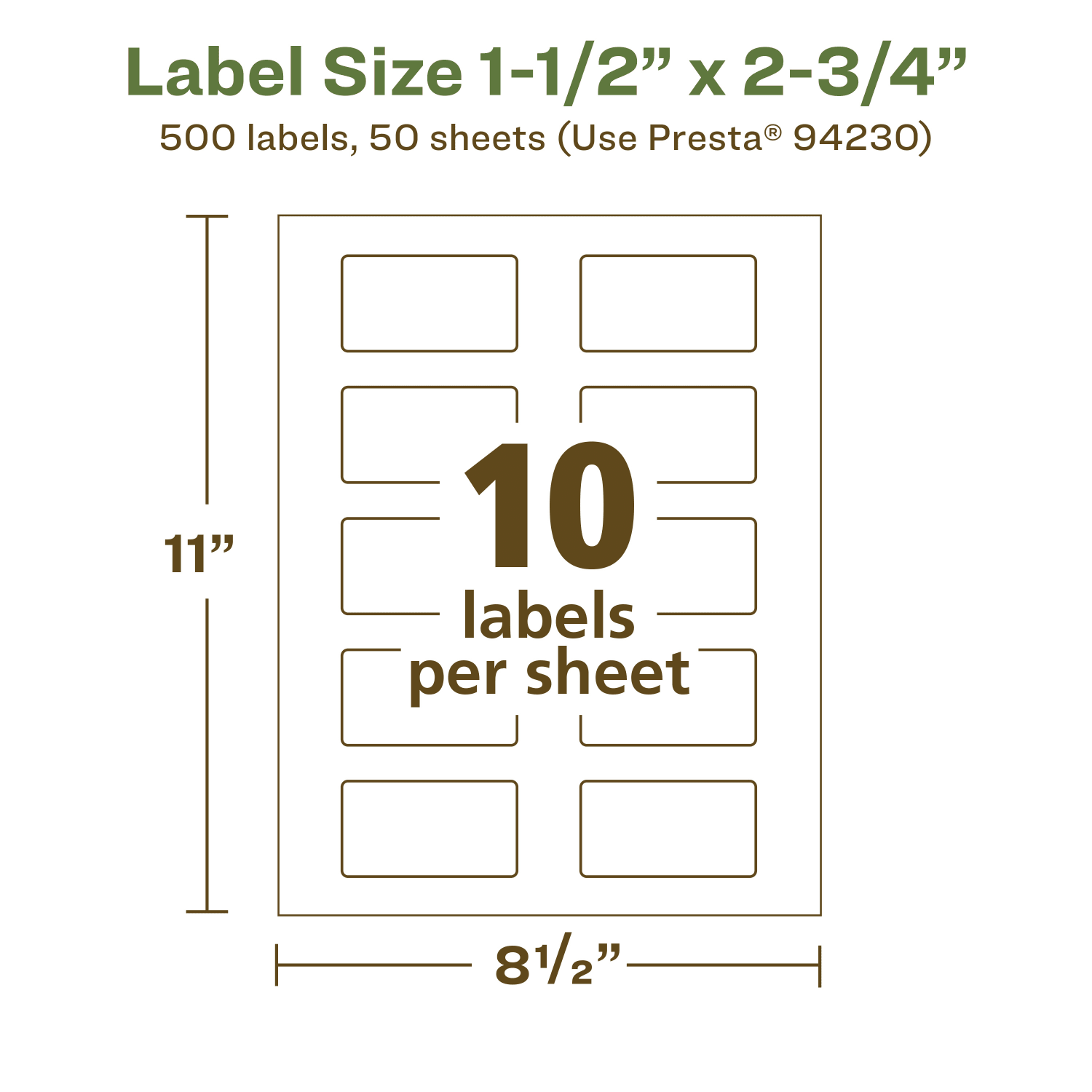 Avery Recycled Paper Labels, 94230-EWMP50, Rectangle, 1-1/2in x 2-3/4in, White, Pack Of 500 - Image 6