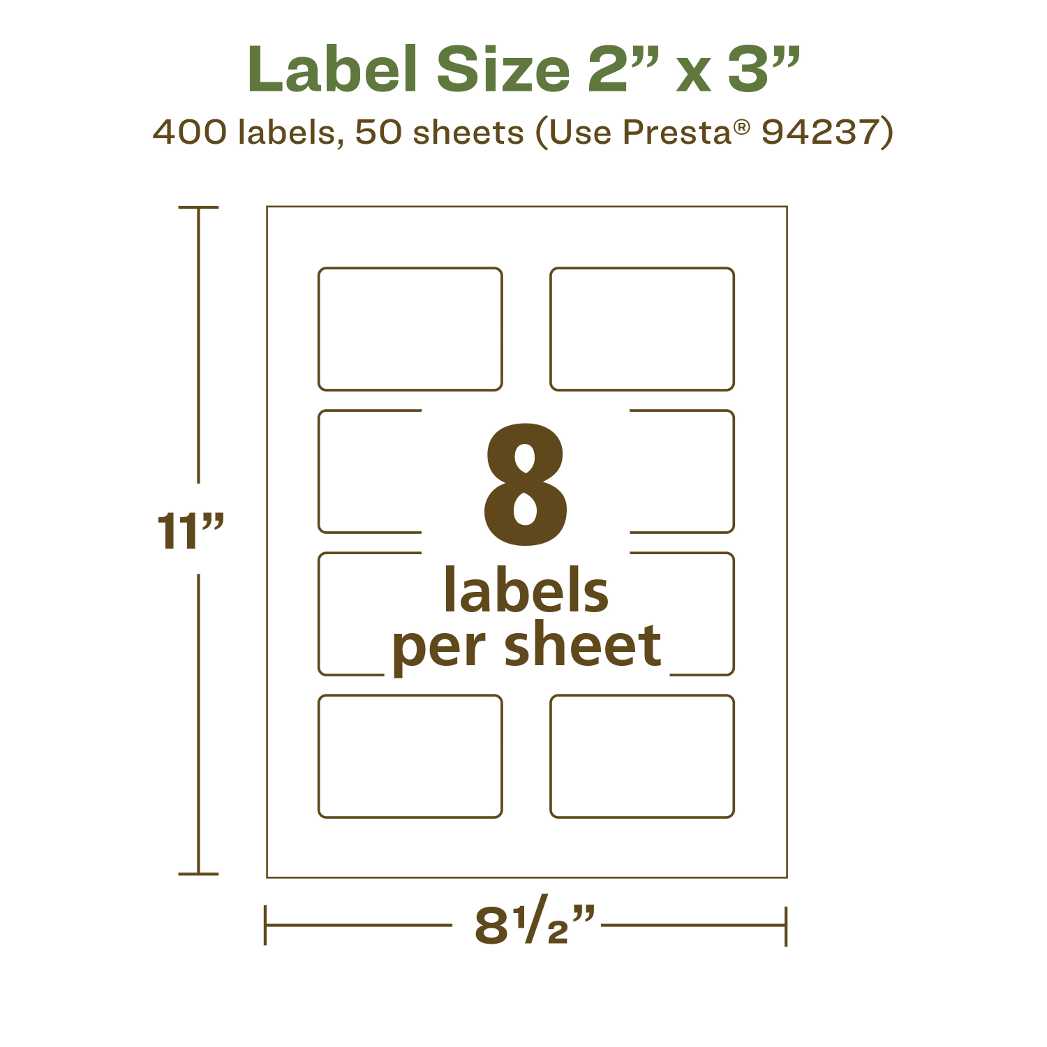 Avery Recycled Paper Labels, 94237-EWMP50, Rectangle, 2in x 3in, White, Pack Of 400 - Image 6