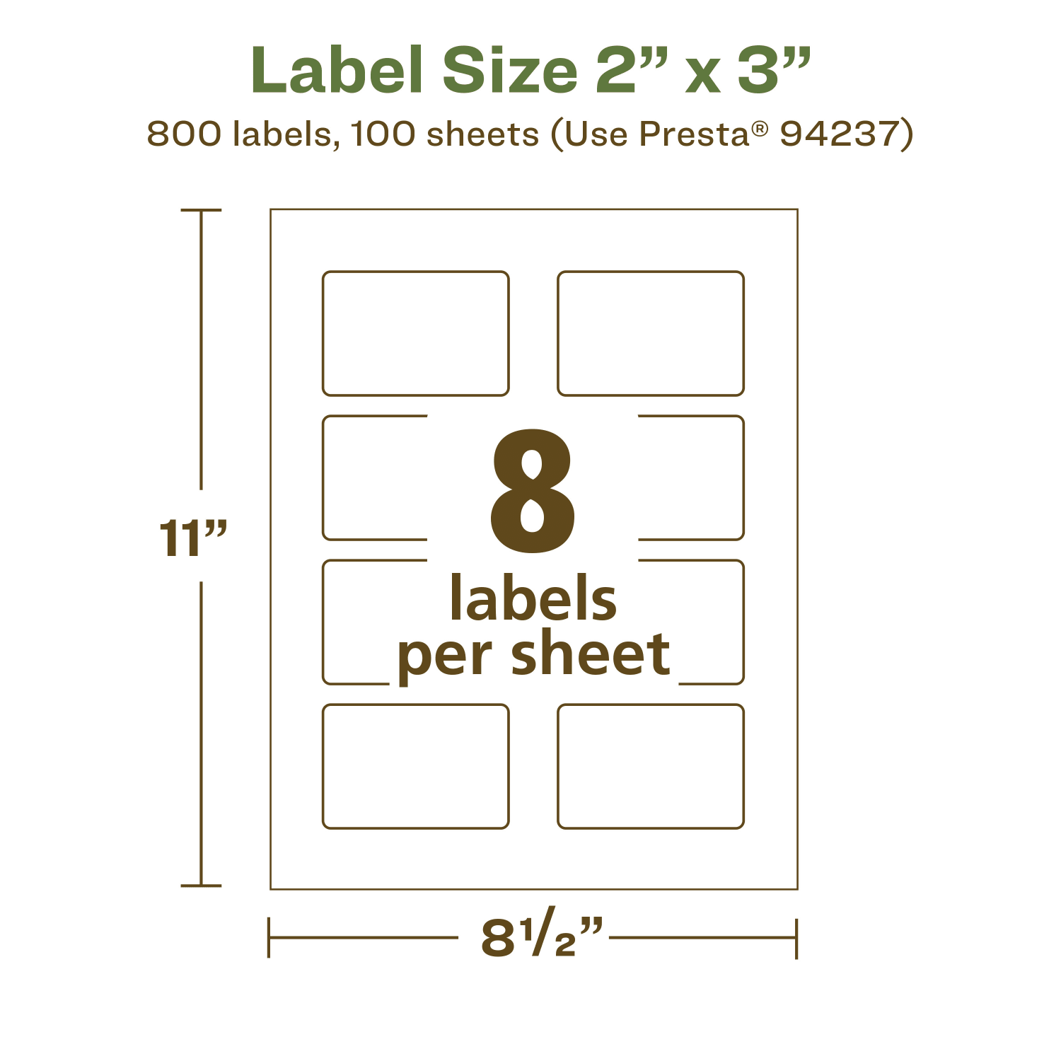 Avery Recycled Paper Labels, 94237-EWMP100, Rectangle, 2in x 3in, White, Pack Of 800 - Image 6