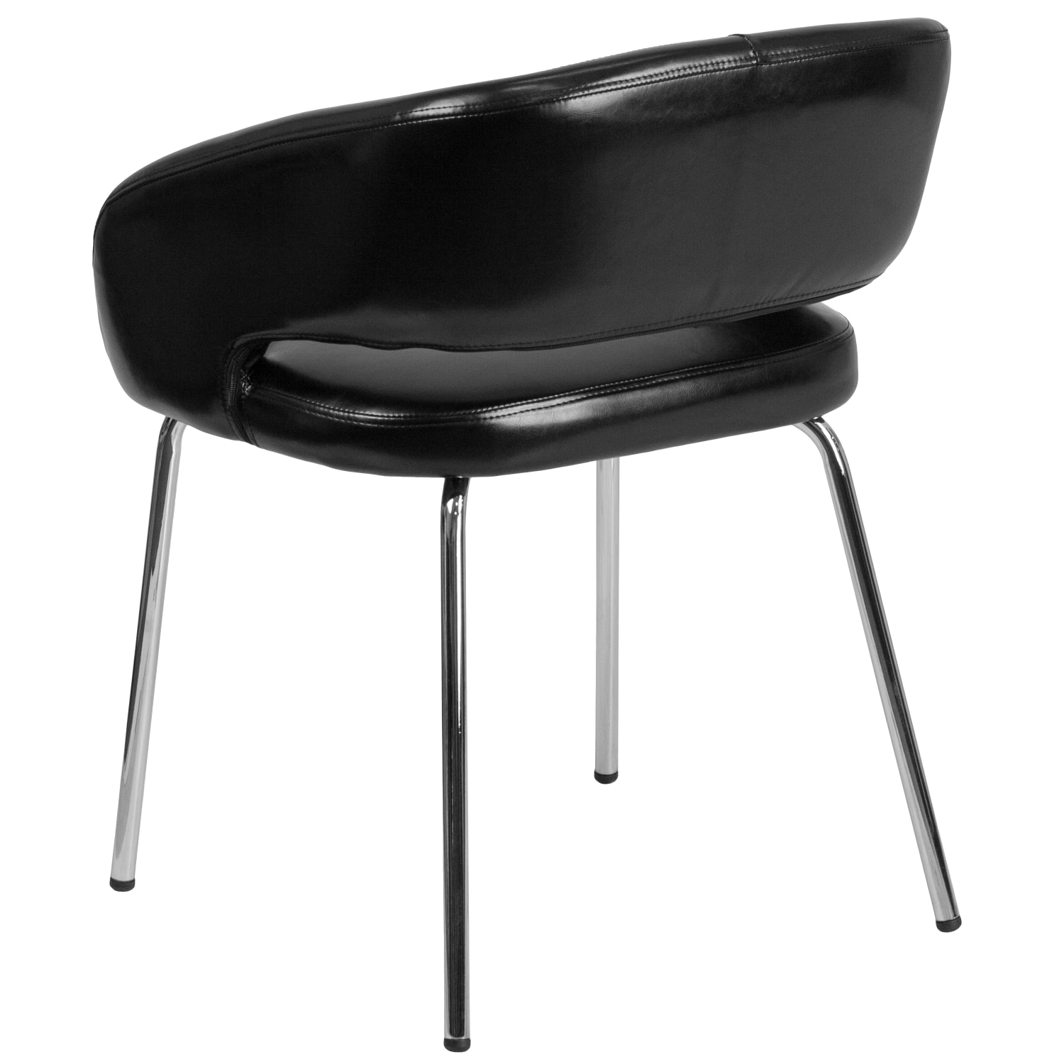Flash Furniture Fusion Contemporary LeatherSoft Faux Leather Side Reception Chair With Chrome Legs Black PopularChairscom Flash Furniture Fusion Contemporary LeatherSoft Faux Leather Side Reception Chair With Chrome Legs Black PopularChairscom
