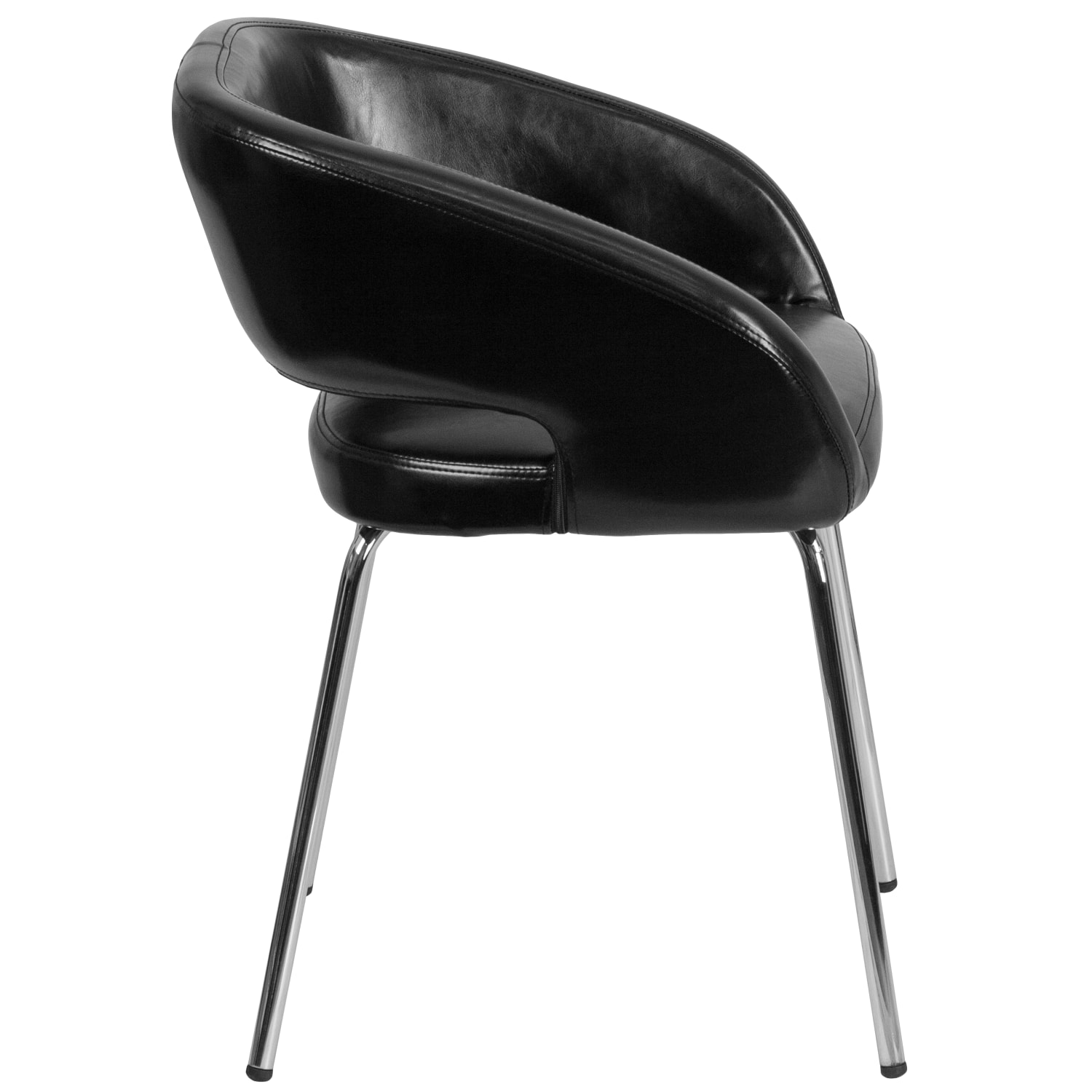 Flash Furniture Fusion Contemporary LeatherSoft Faux Leather Side Reception Chair With Chrome Legs Black PopularChairscom Flash Furniture Fusion Contemporary LeatherSoft Faux Leather Side Reception Chair With Chrome Legs Black PopularChairscom