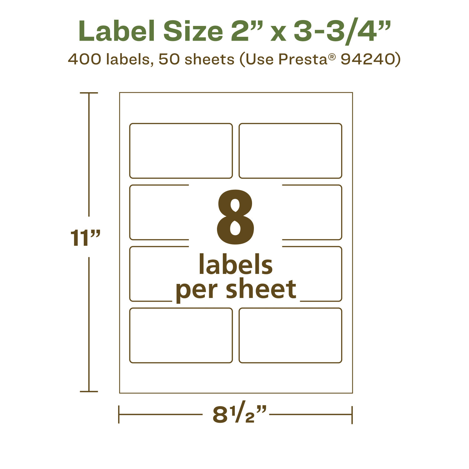 Avery Recycled Paper Labels, 94240-EWMP50, Rectangle, 2in x 3-3/4in, White, Pack Of 400 - Image 6
