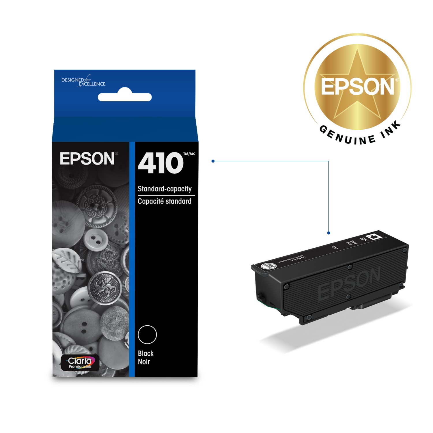 Epson 410 Claria Premium Black Ink Cartridge, T410020-S - Image 3