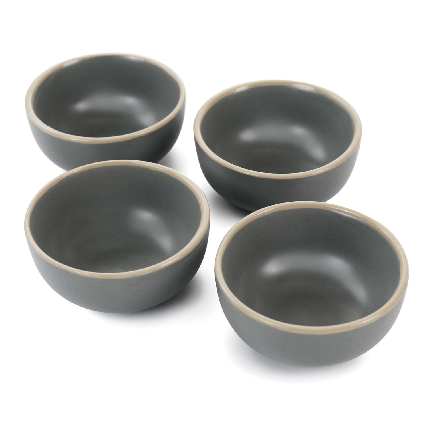 Gibson Home Rockaway 4-Piece Fruit Bowl Set, 3-1/2in, Gray - Image 4