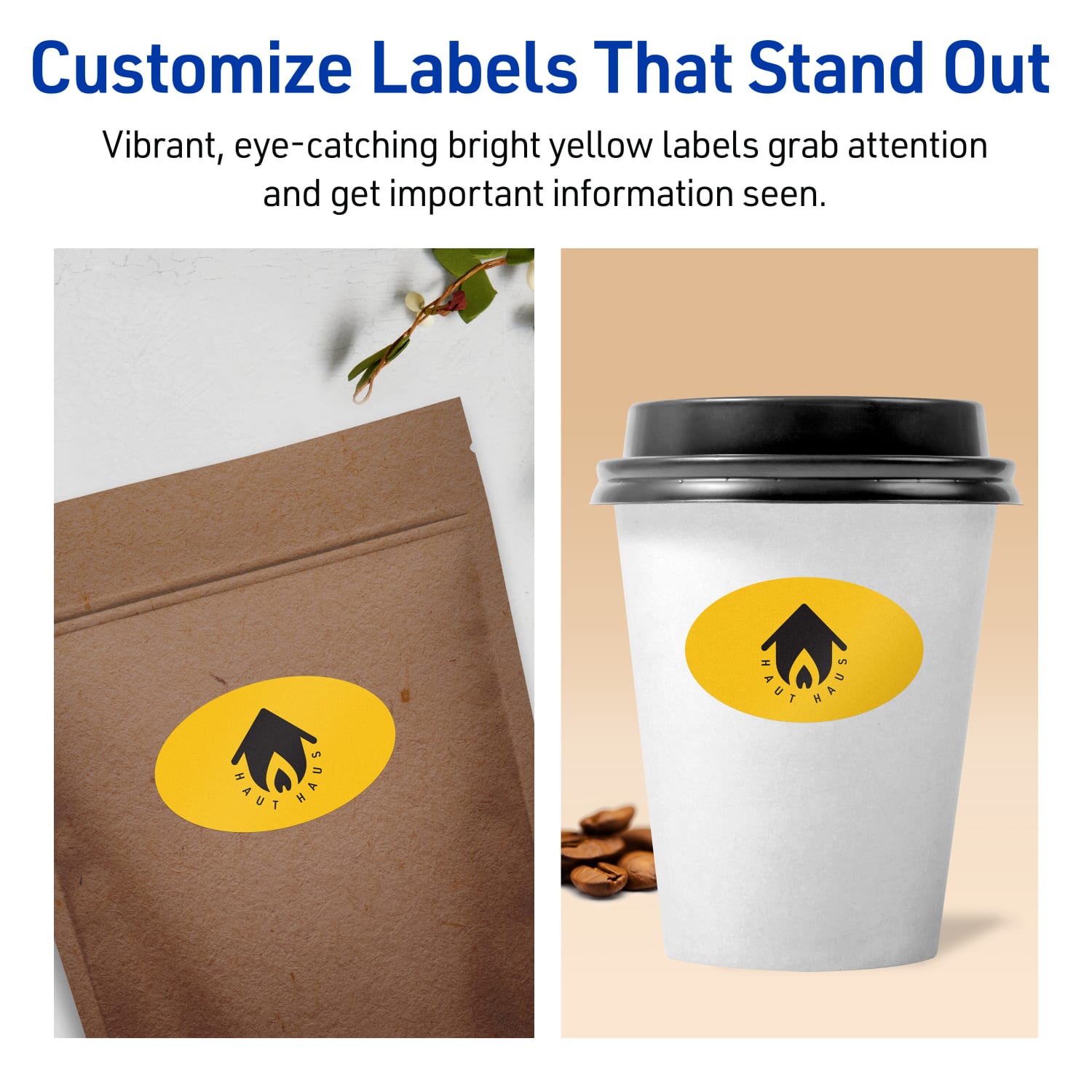 Avery Print-To-The-Edge Labels With Sure Feed Technology And Easy Peel, 94054-BYP40, Oval, 1-1/8in x 2-1/4in, Matte Bright Yellow, Pack of 840 - Image 4