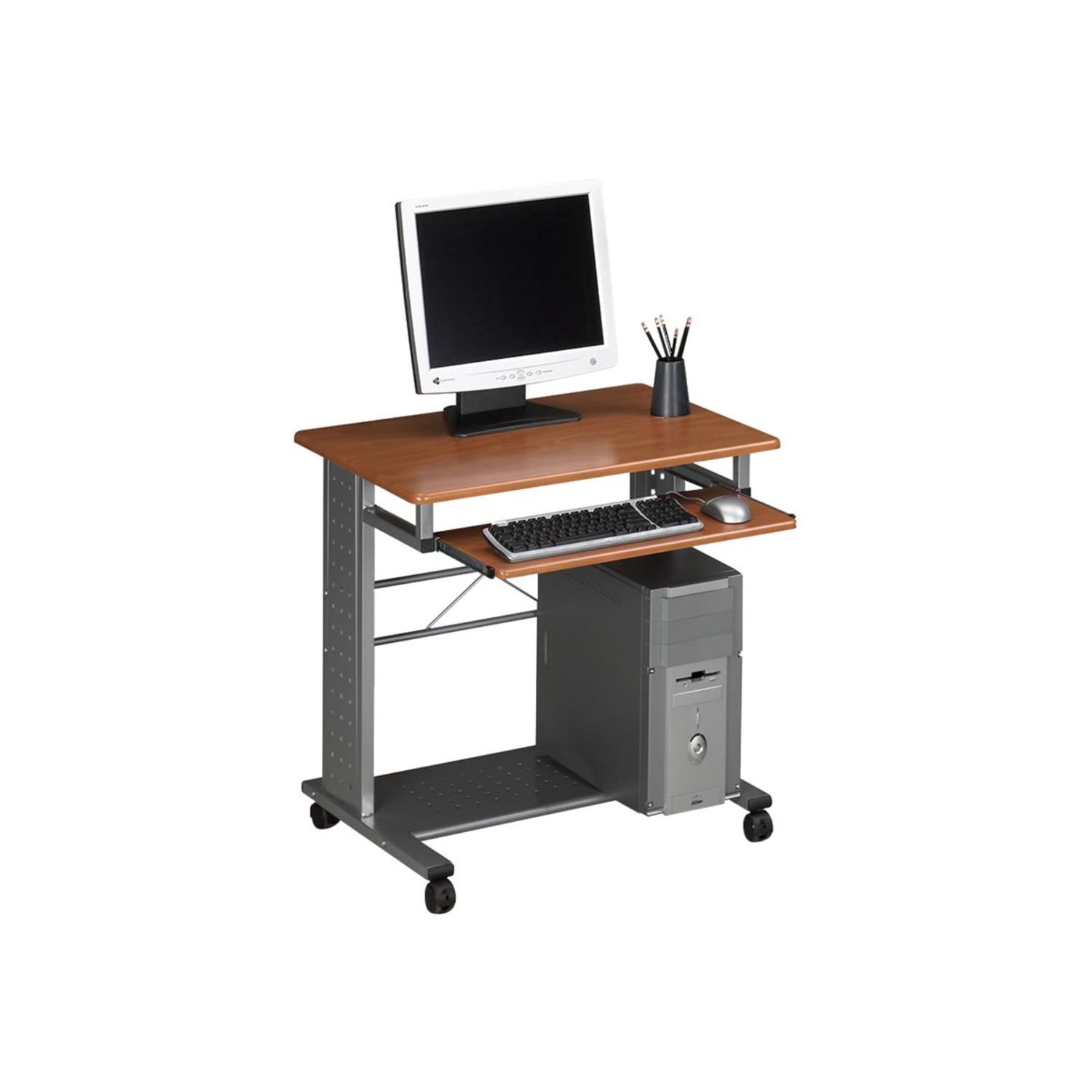 Eastwinds Empire Mobile PC Workstation, 29-3/4inH x 23-1/2inW x 29-3/4inD, Anthracite/Metallic Gray - Image 4