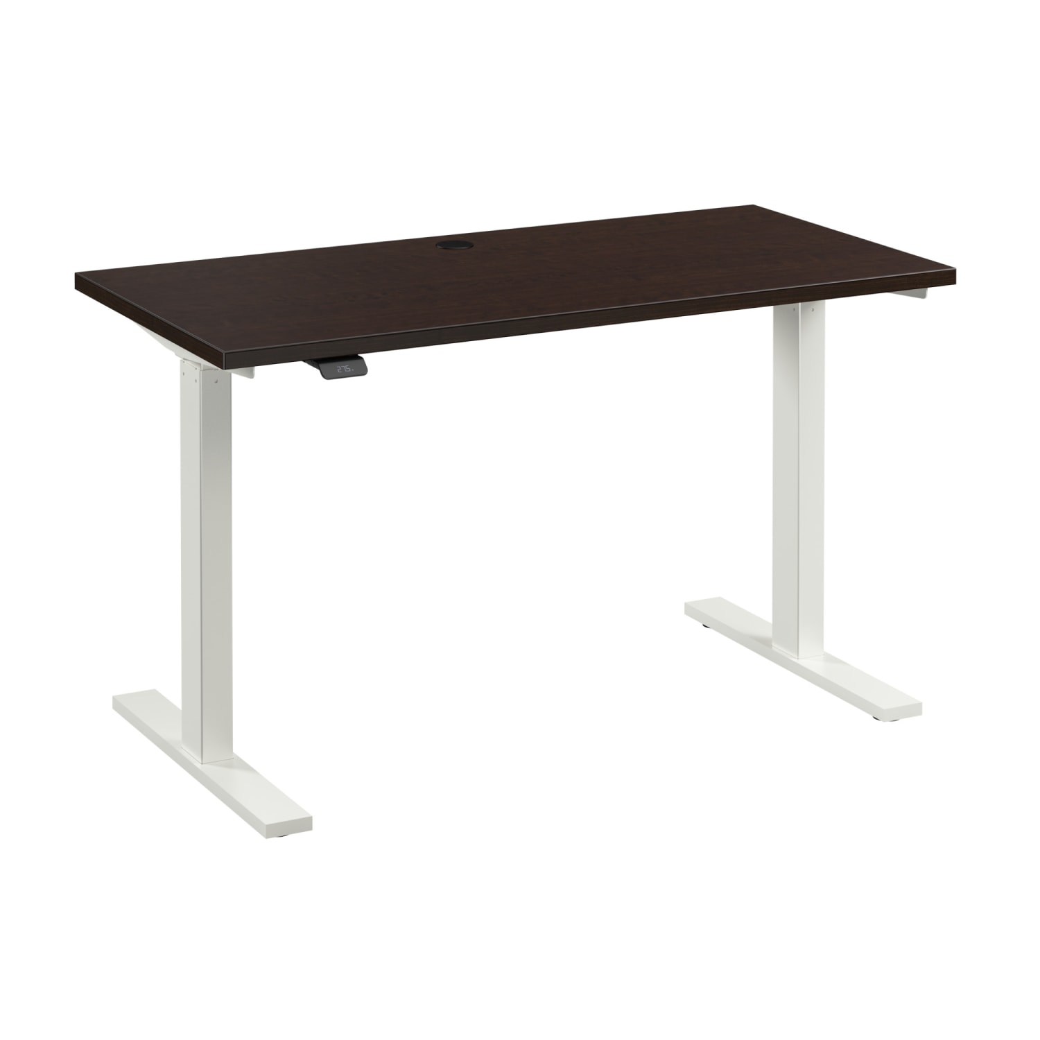 Bush Business Furniture Move 60 Series 48inW x 24inD Electric Height Adjustable Standing Desk, Mocha Cherry/White Powder Coat, Standard Delivery - Image 6