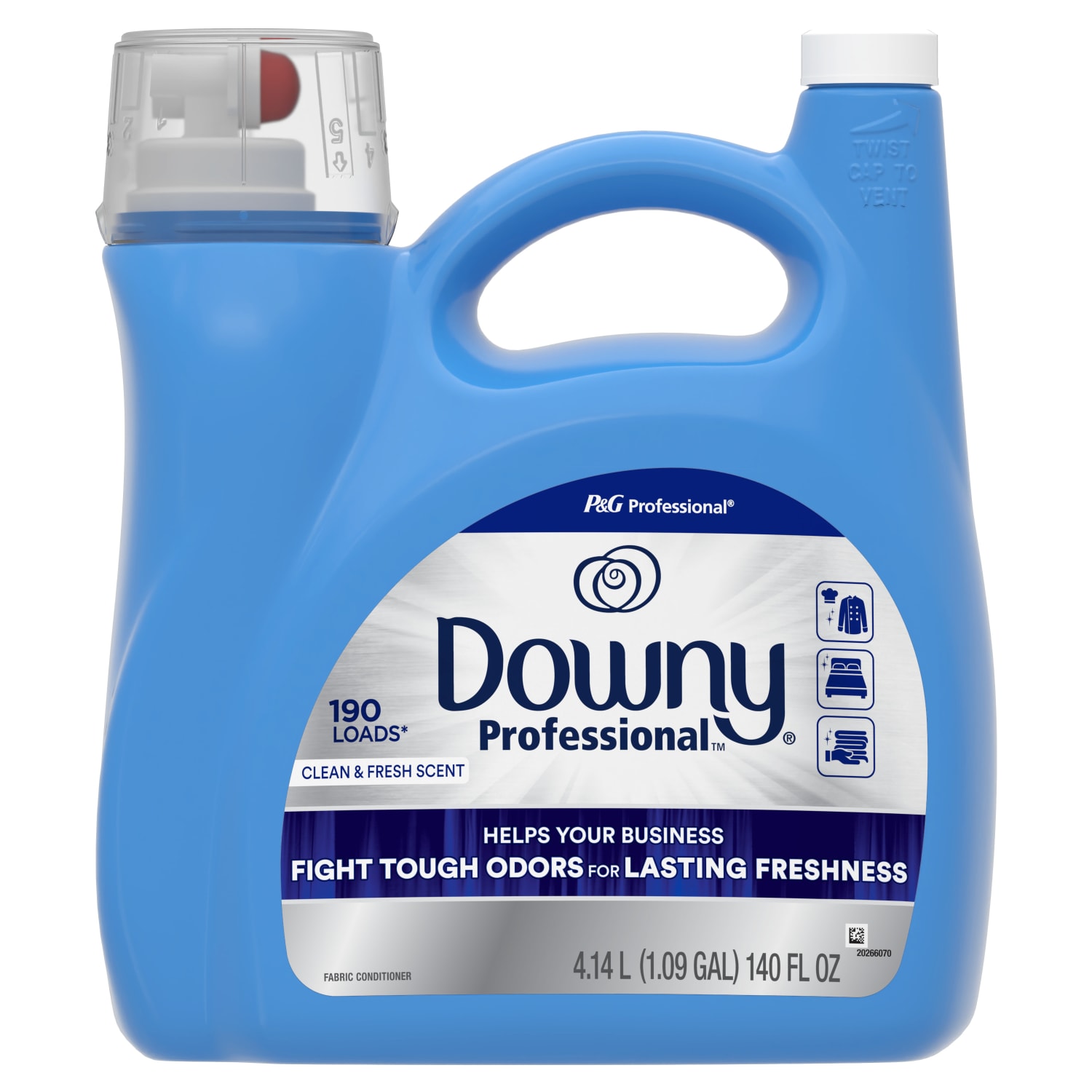 Downy Professional Commercial Liquid Fabric Softener, Clean & Fresh Scent, 140 Fl Oz, Set Of 4 Bottles - Image 4