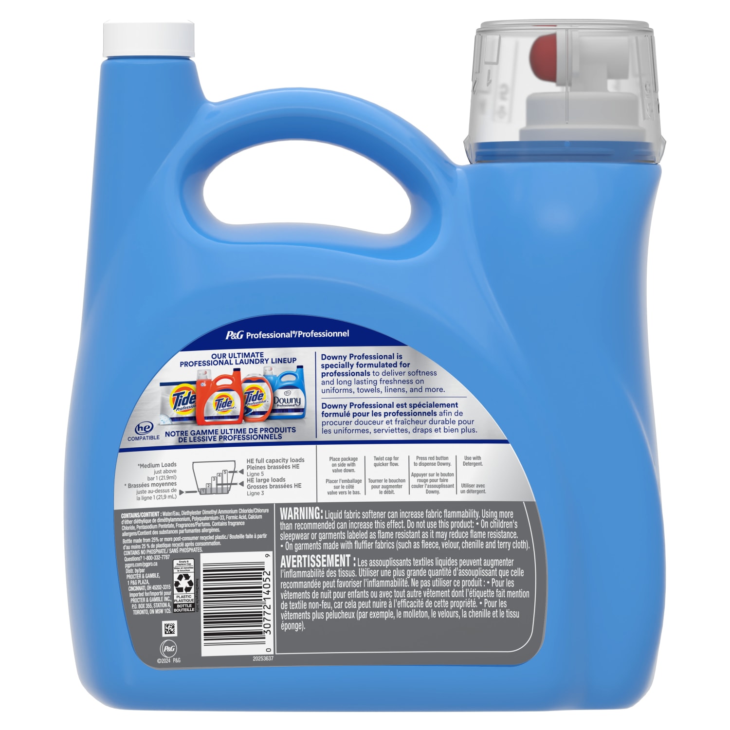 Downy Professional Commercial Liquid Fabric Softener, Clean & Fresh Scent, 140 Fl Oz, Set Of 4 Bottles - Image 5