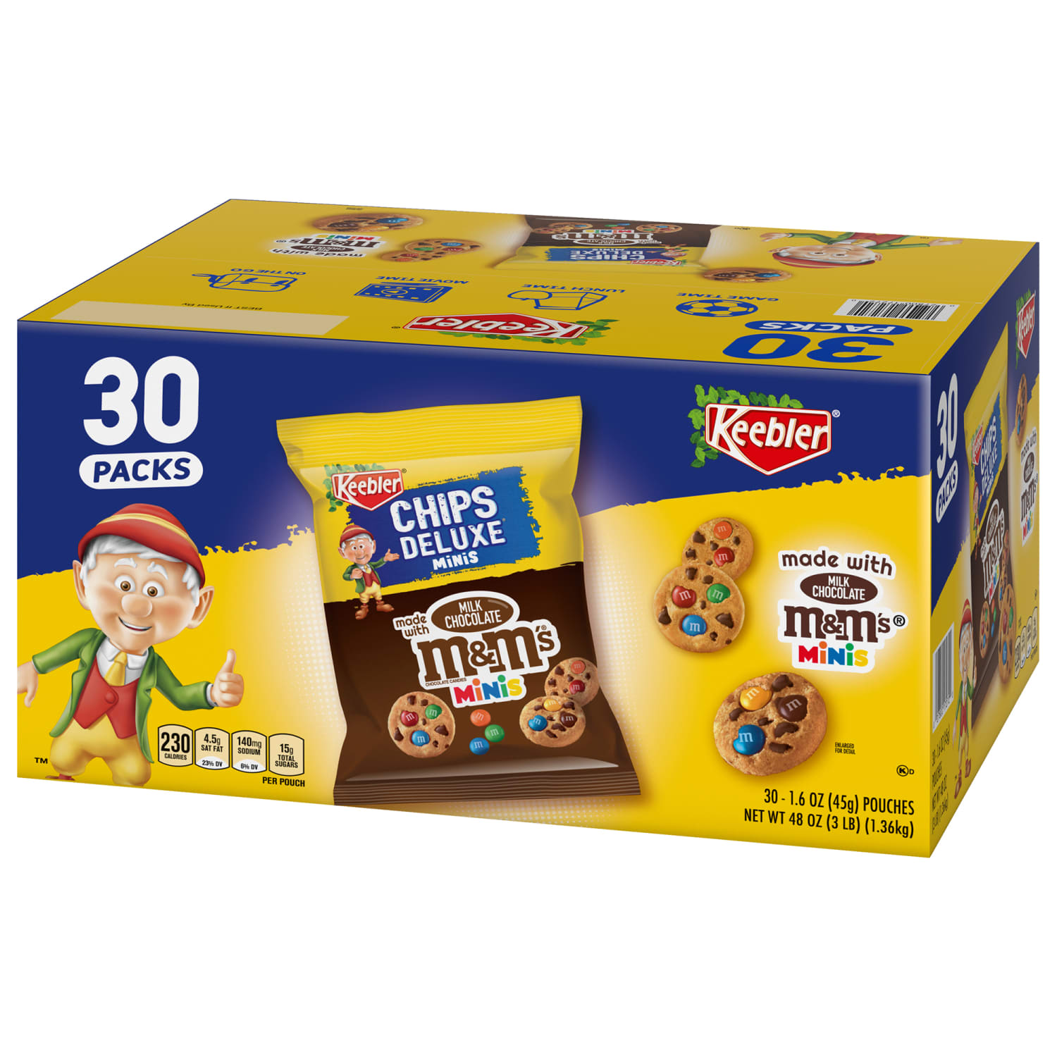 Keebler M&M Cookie Packs, 1.6 Oz, Box Of 30 - Image 3