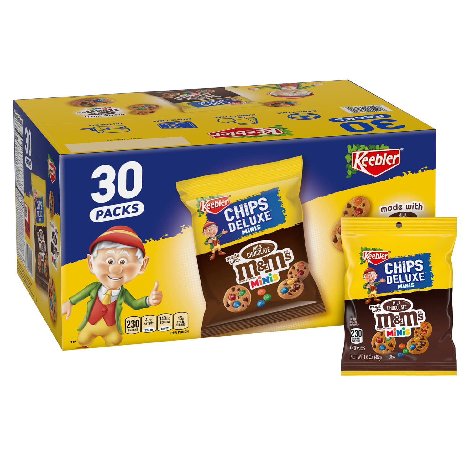 Keebler M&M Cookie Packs, 1.6 Oz, Box Of 30 - Image 5