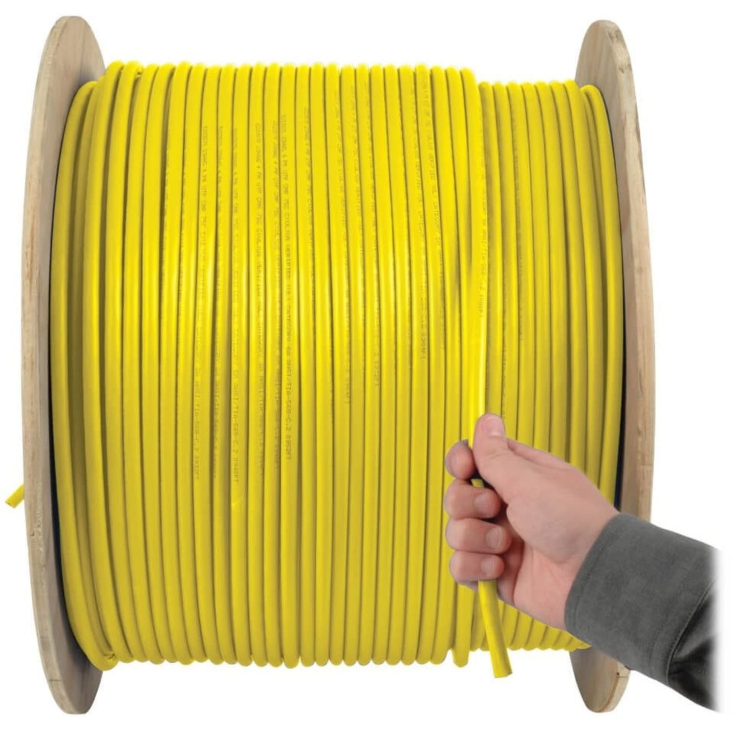 Eaton Tripp Lite Series Cat5e 350 MHz Solid Core (UTP) PVC Bulk Ethernet Cable - Yellow, 1000 ft. (304.8 m), TAA - N02201KYW - Image 6