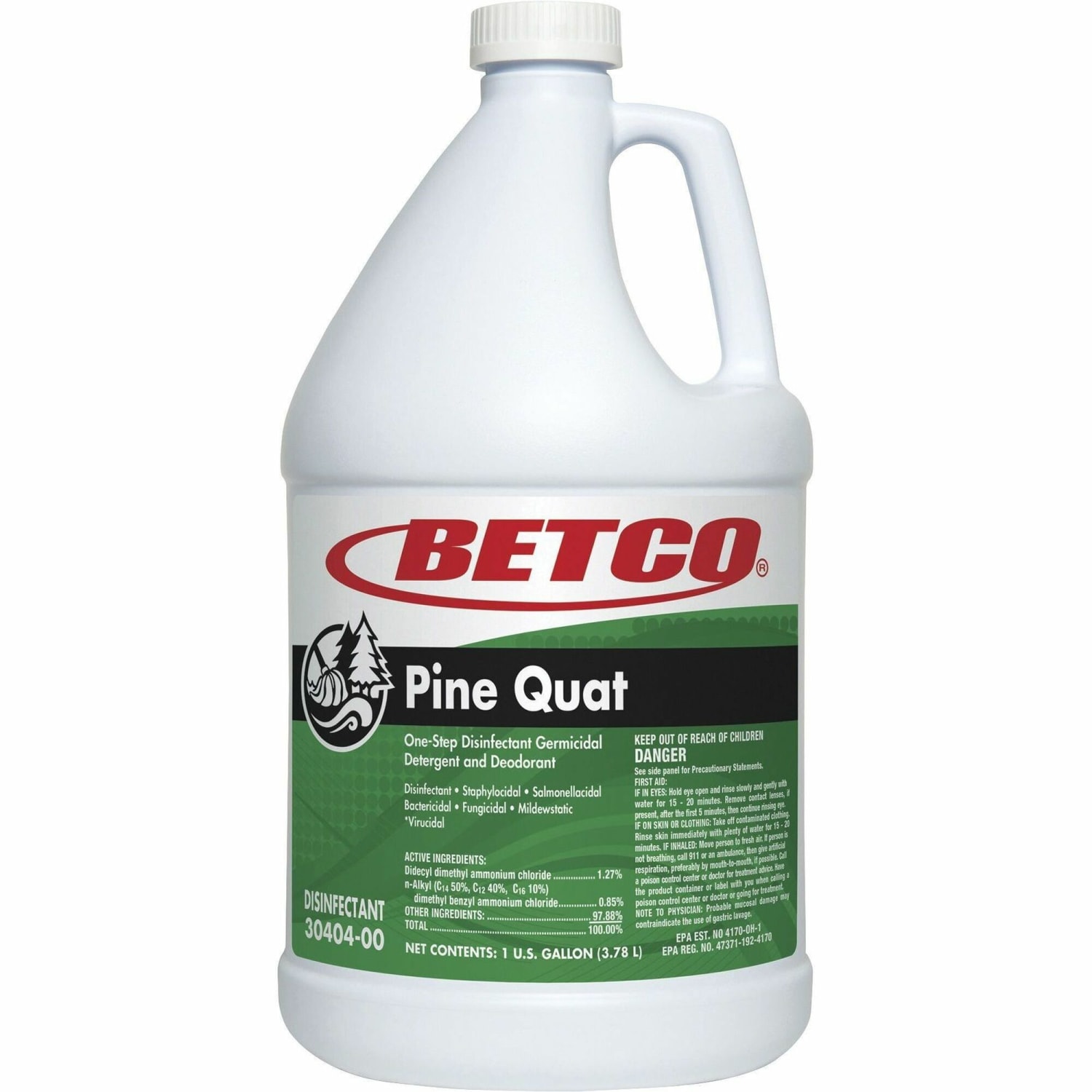 Betco Pine Quat Floor Disinfectant/Deodorizer, Pine Scent, 128 Oz Bottle, Case Of 4 - Image 3