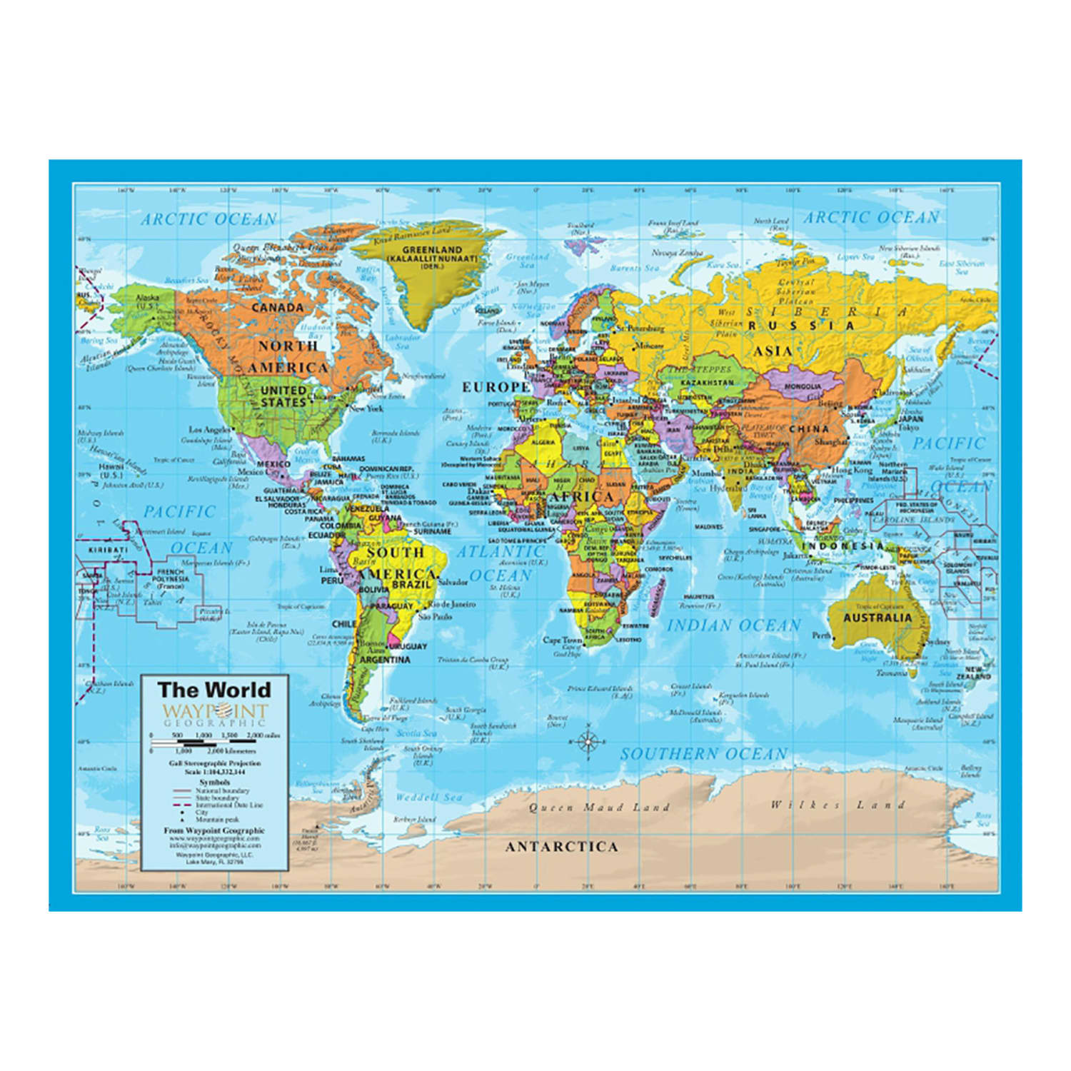 Waypoint Geographic World/USA Laminated Notebook Maps, 9in x 12in, Pack of 12 Maps - Image 3