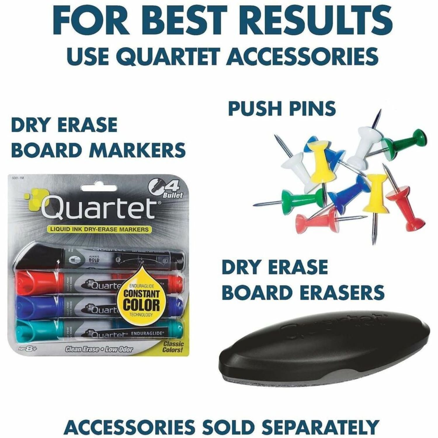 Quartet Non-Magnetic Melamine Dry-Erase/Bulletin Board, 36in x 48in, Oak Wood Frame - Image 6