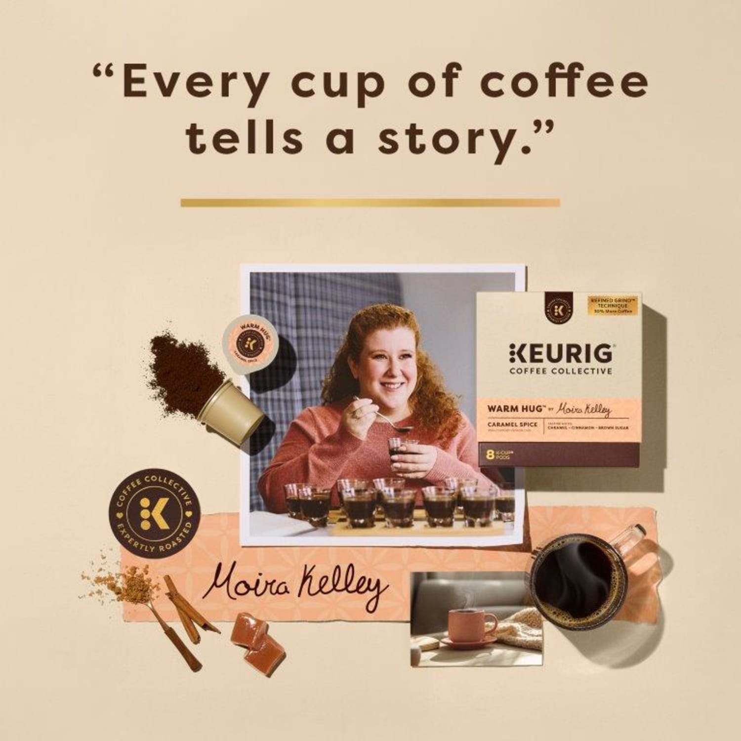Keurig Coffee Collective Warm Hug Caramel Spice Single-Serve K-Cup Pods, Light Roast Coffee, 80 Count (4 Packs of 20) - Image 5