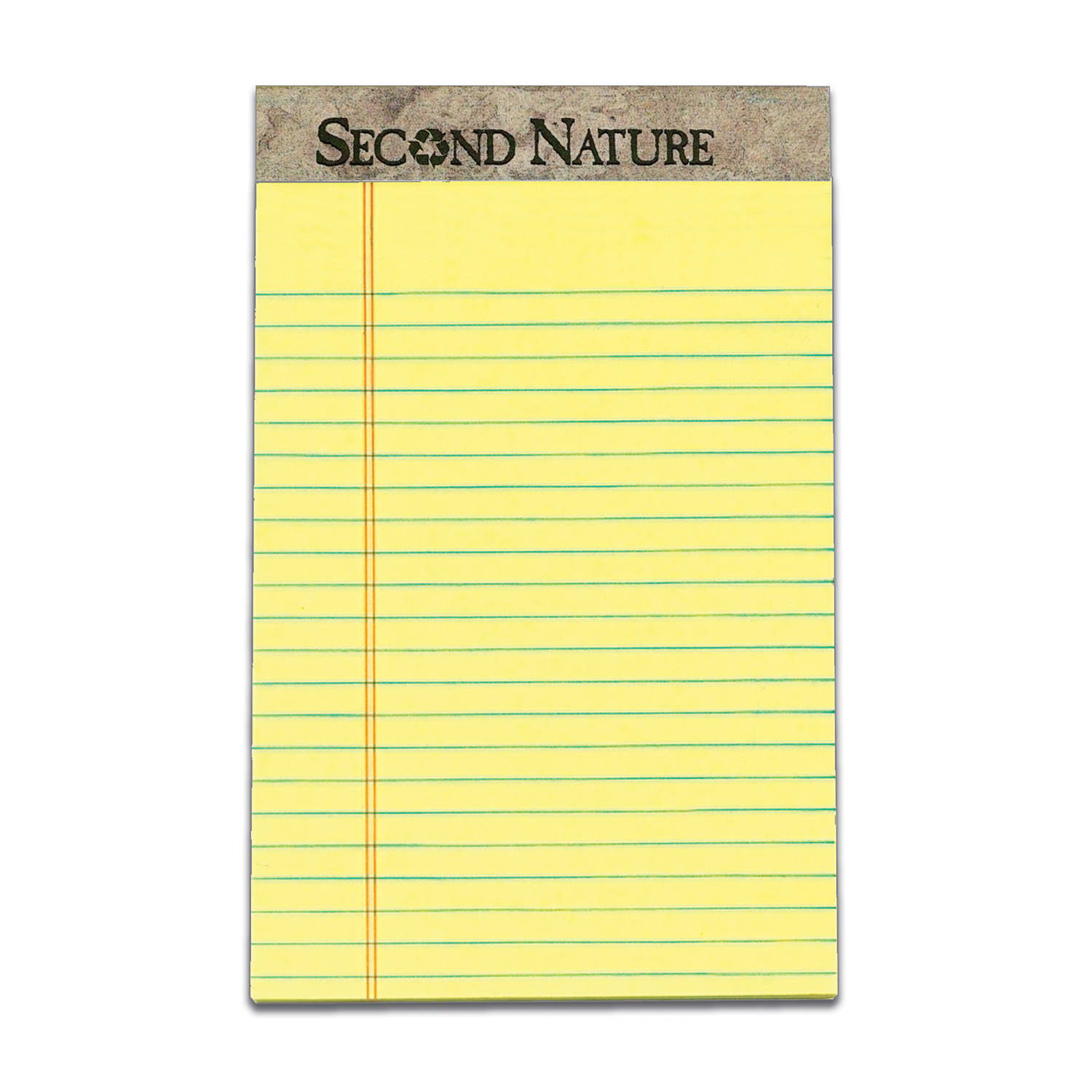 TOPS Second Nature 30% Recycled Writing Pads, 5in x 8in, Legal Ruled, 50 Sheets, Canary, Pack Of 12 Pads - Image 3