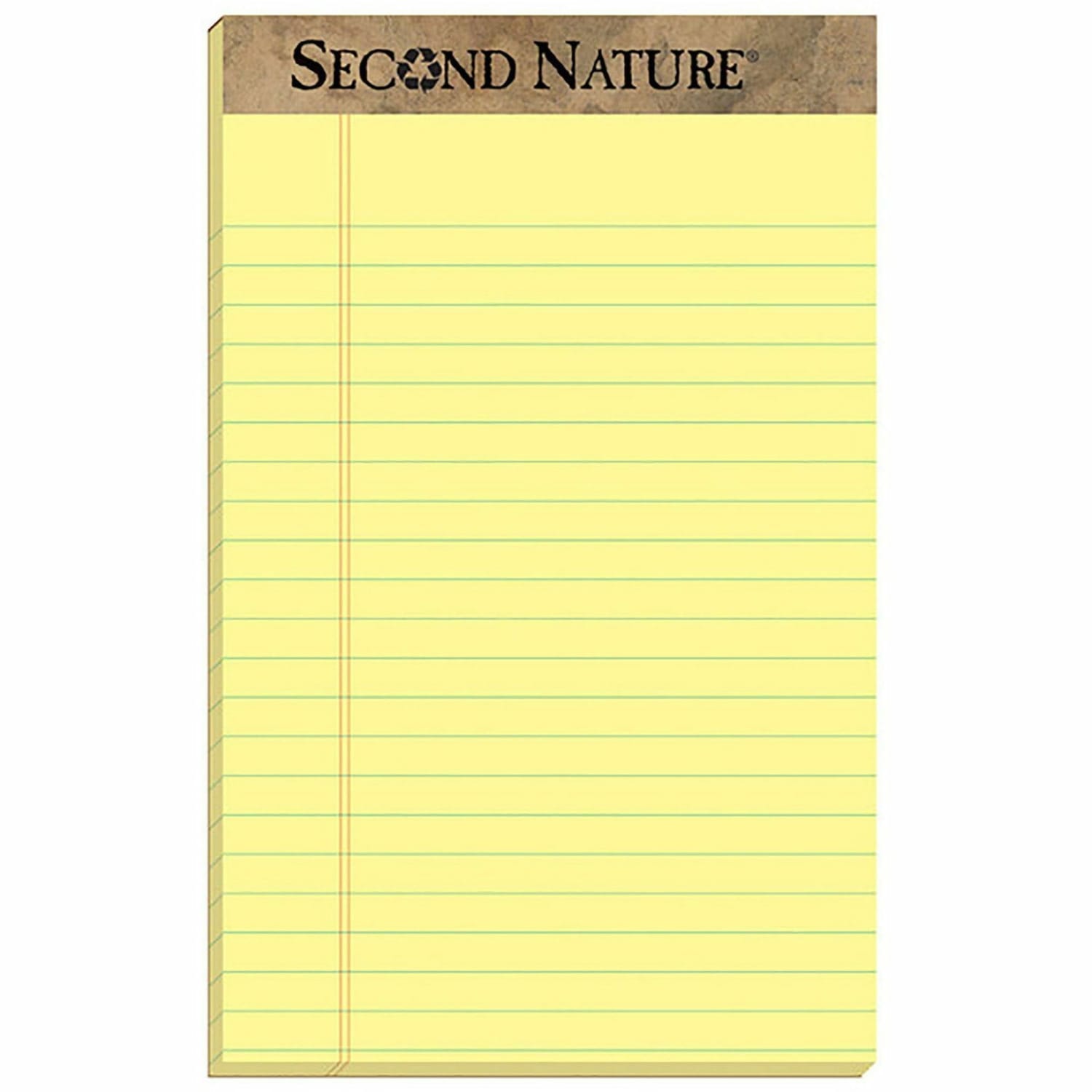 TOPS Second Nature 30% Recycled Writing Pads, 5in x 8in, Legal Ruled, 50 Sheets, Canary, Pack Of 12 Pads - Image 4