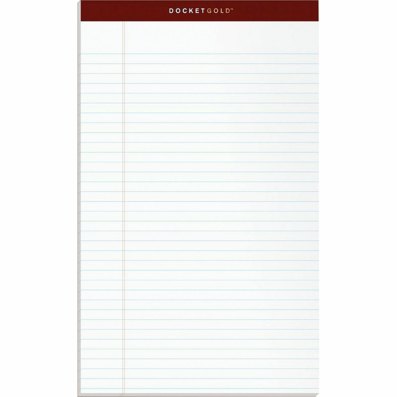 TOPS Docket Gold Premium Writing Pads, 8 1/2in x 14in, Legal Ruled, 50 Sheets Per Pad , White, Pack Of 12 Pads - Image 5