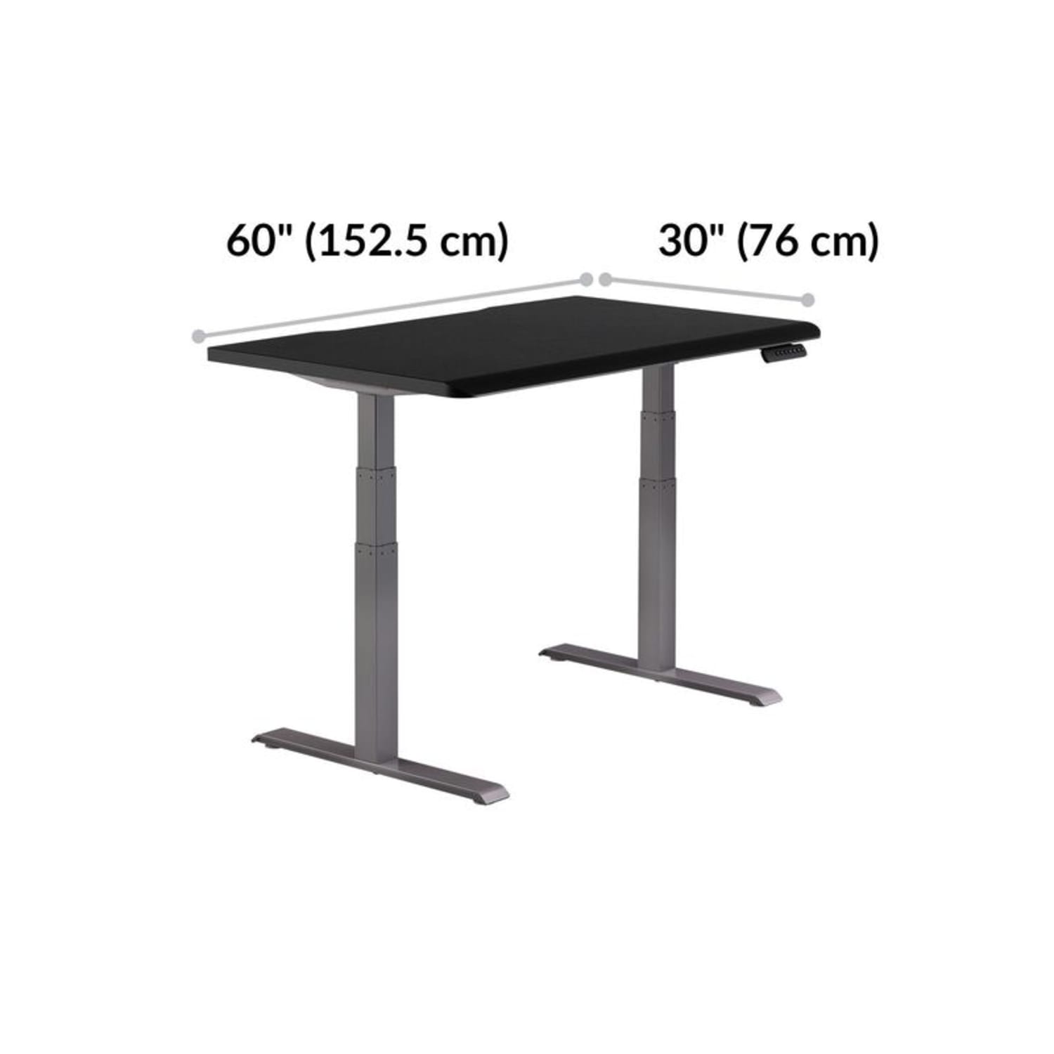 VARI Electric Standing Desk With ComfortEdge, 60inW, Black - Image 5