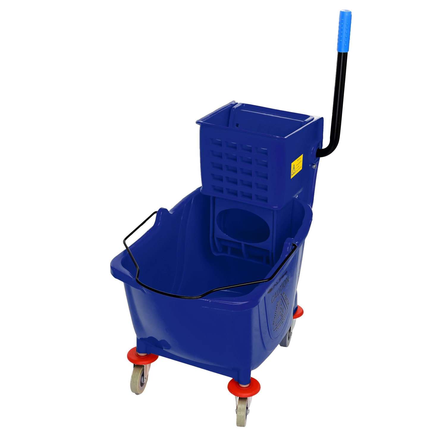Alpine PVC Mop Bucket With Side Wringer, 36 Qt, 35inH x 15inW x 25inD, Blue - Image 4